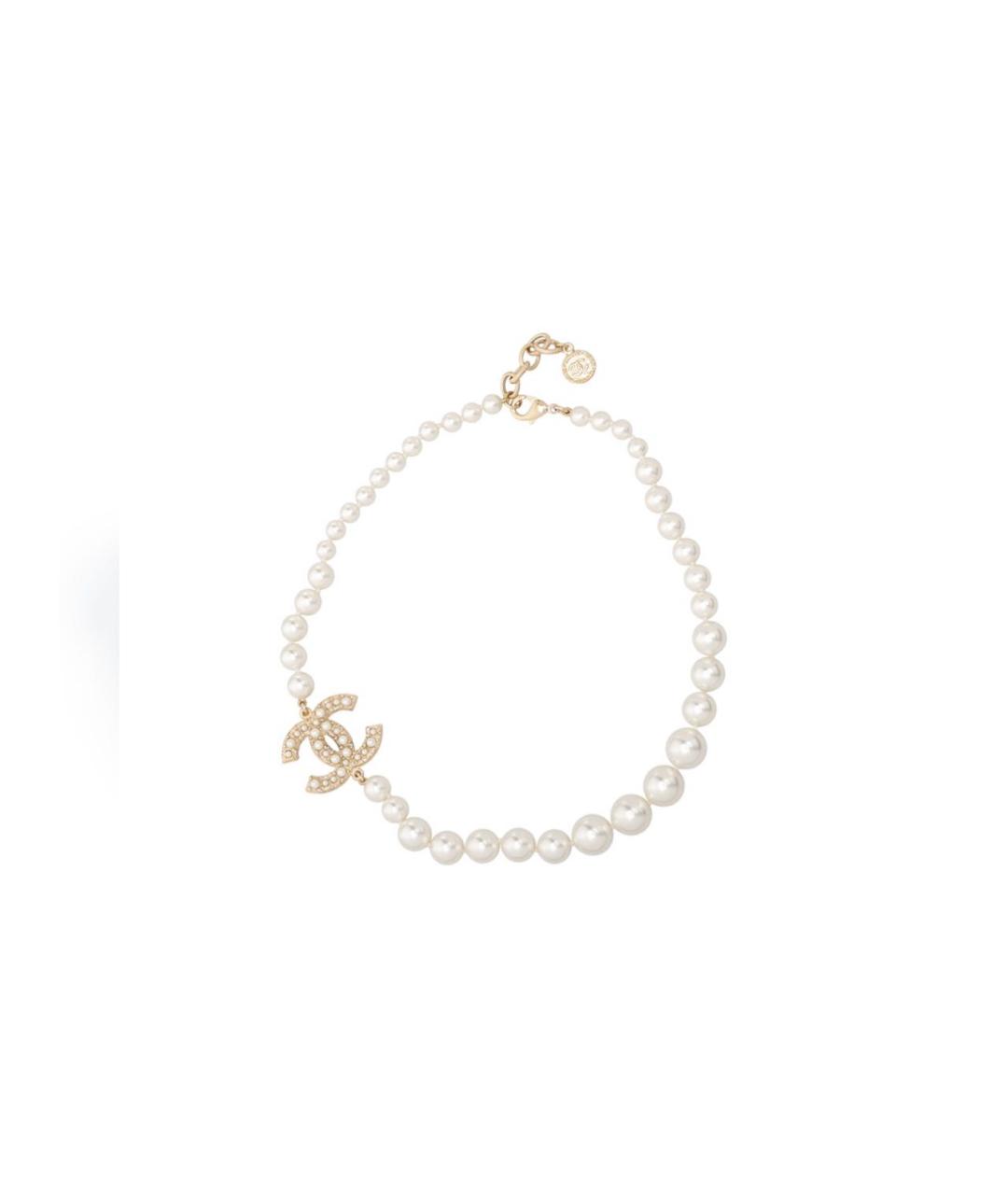 CHANEL Бежевое жемчужное колье, фото 4