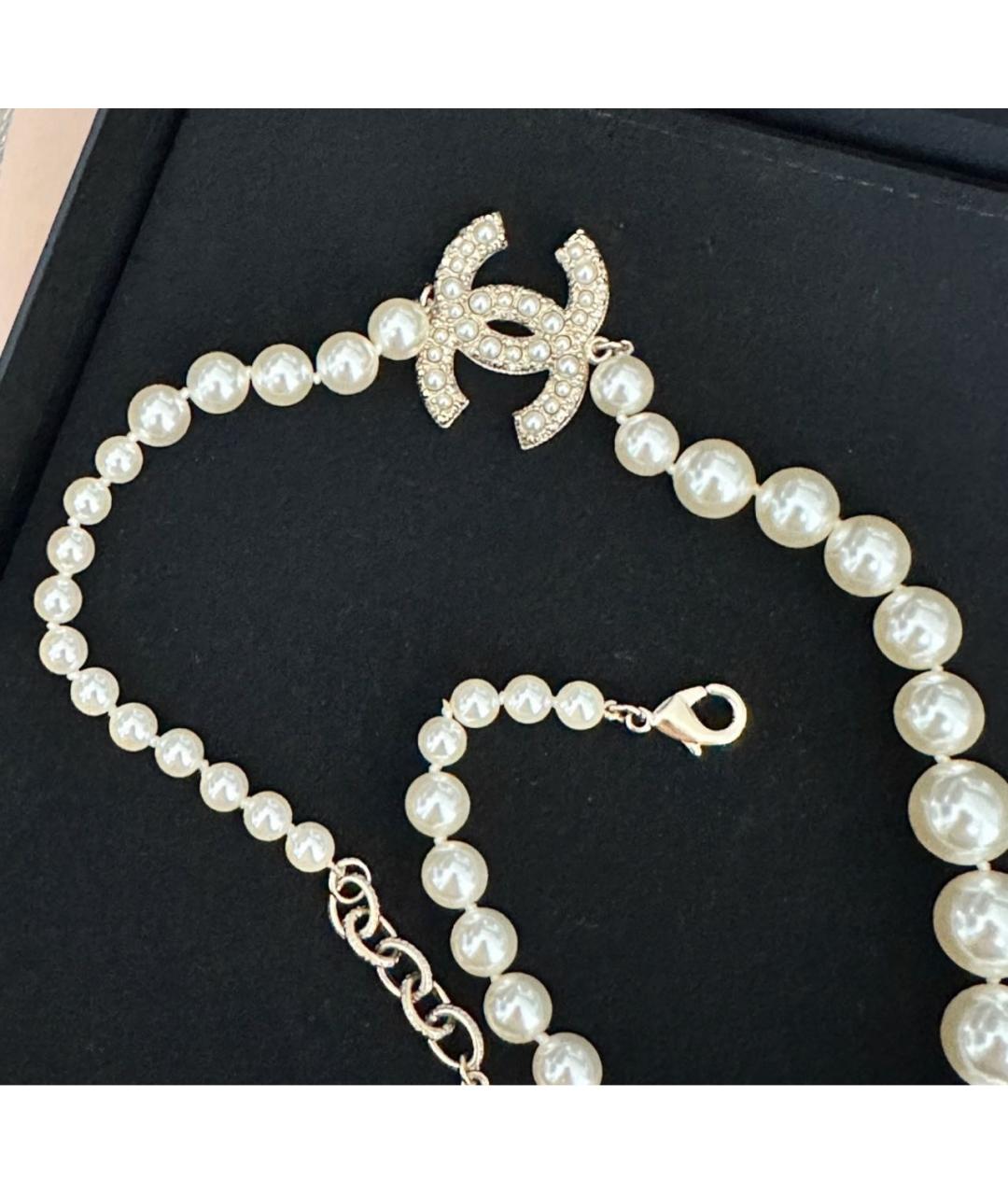 CHANEL Бежевое жемчужное колье, фото 2