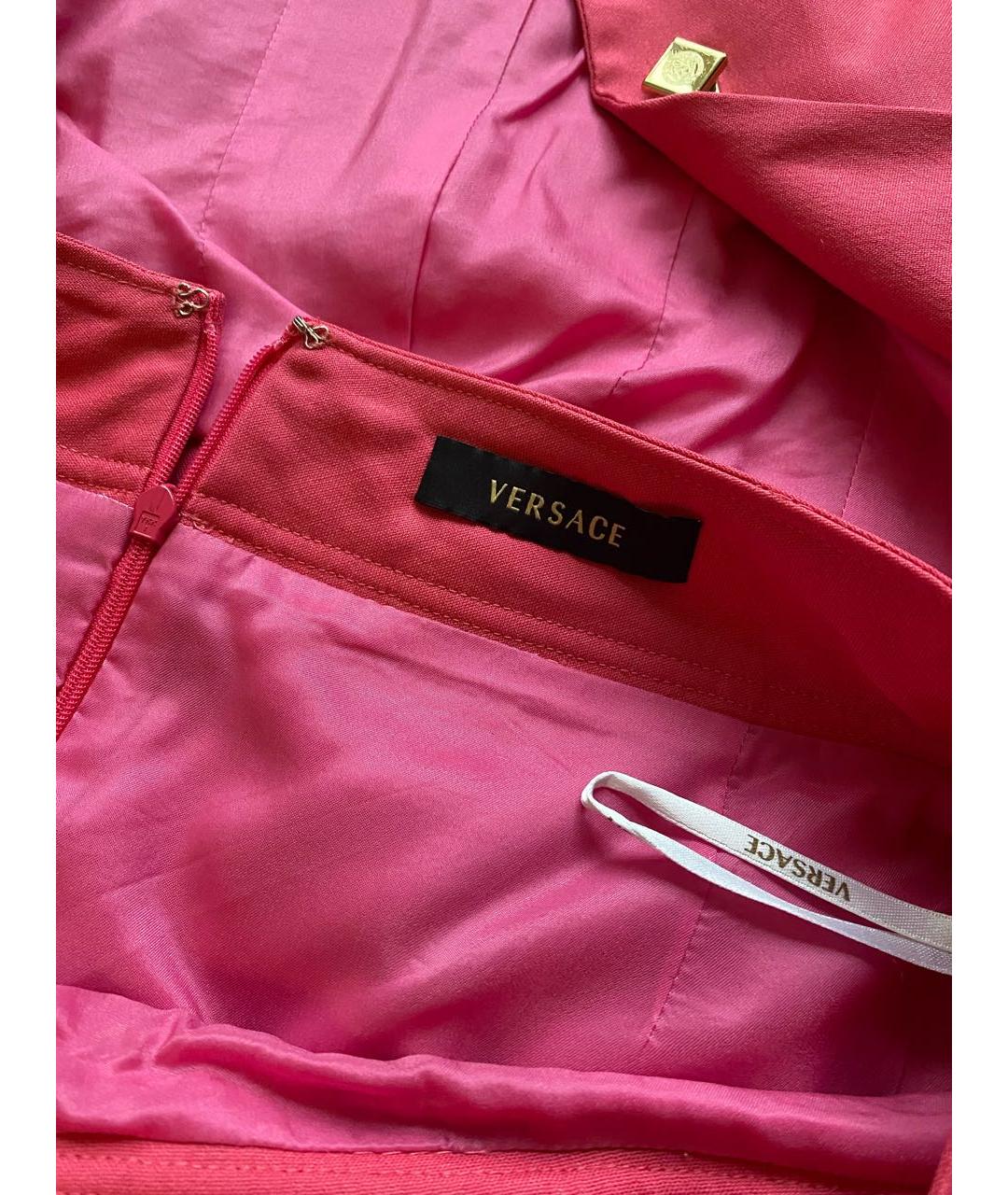 VERSACE Розовый кашемировый костюм с юбками, фото 6