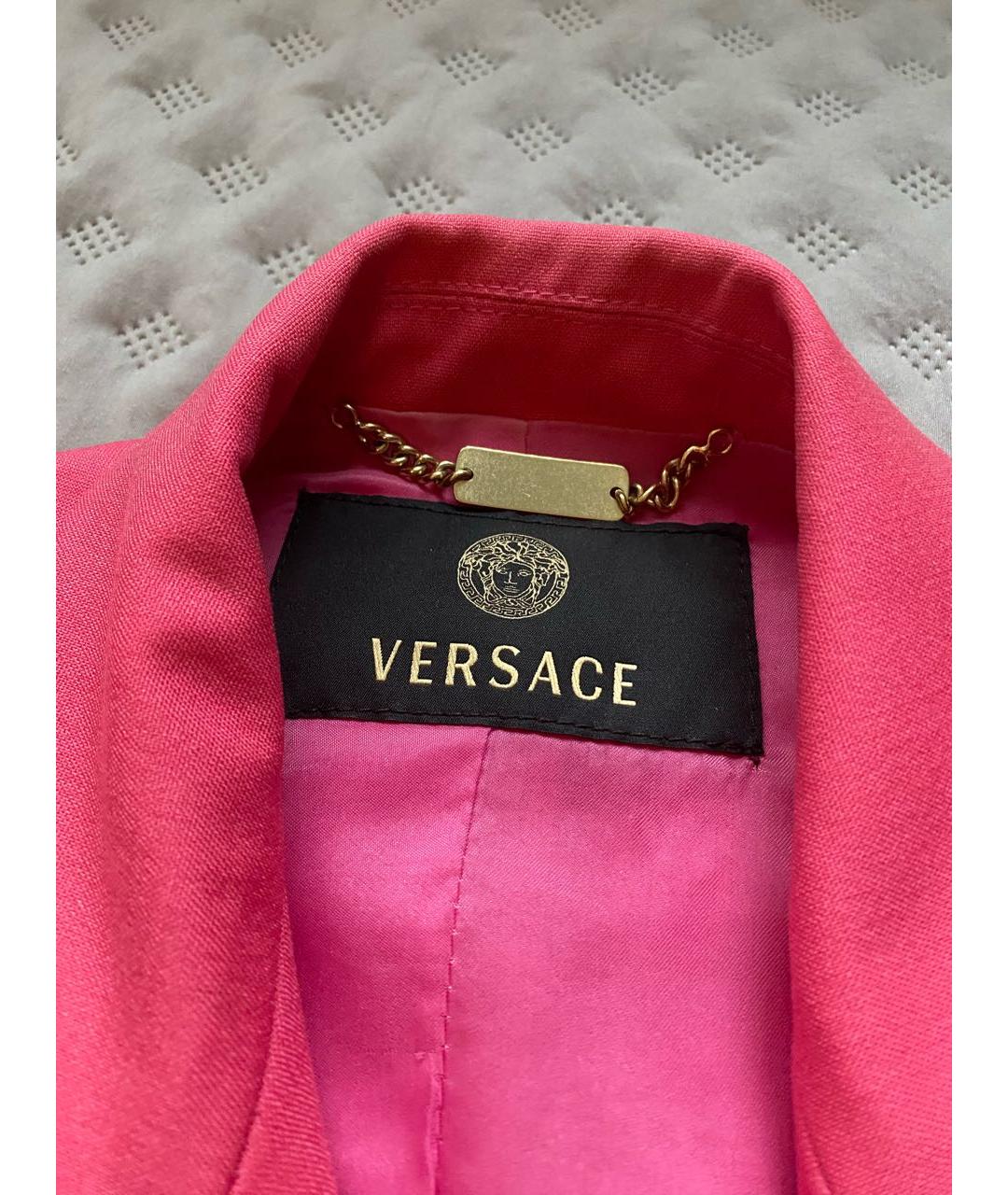 VERSACE Розовый кашемировый костюм с юбками, фото 3