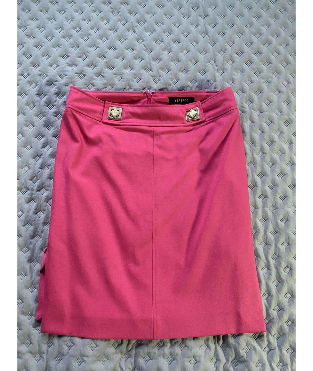 VERSACE Розовый кашемировый костюм с юбками, фото 2