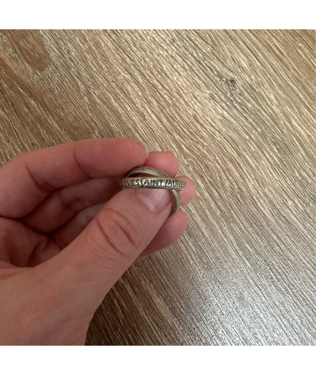 SAINT LAURENT Серебряное серебряное кольцо, фото 3