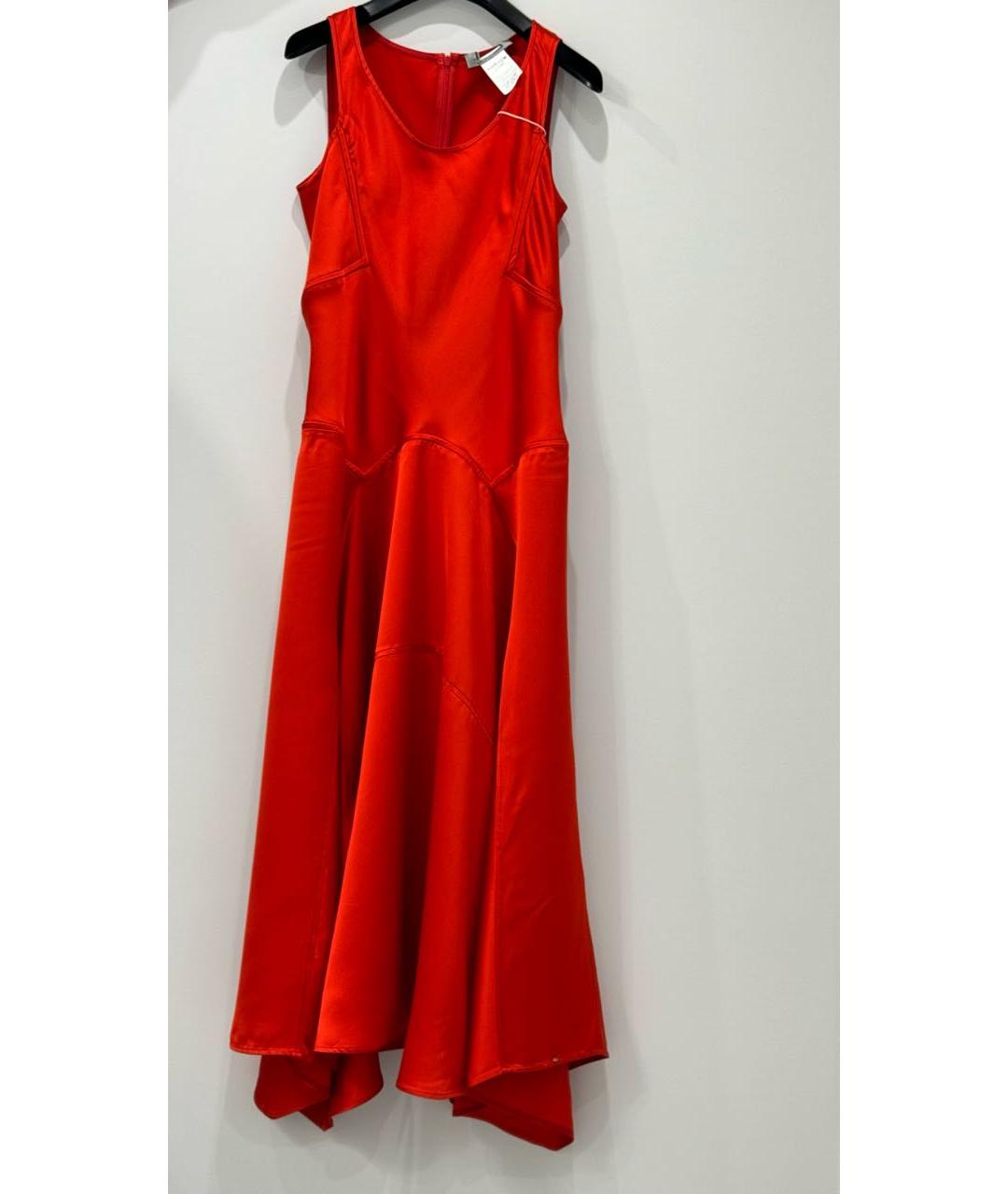 'S MAX MARA Красное вискозное коктейльное платье, фото 8