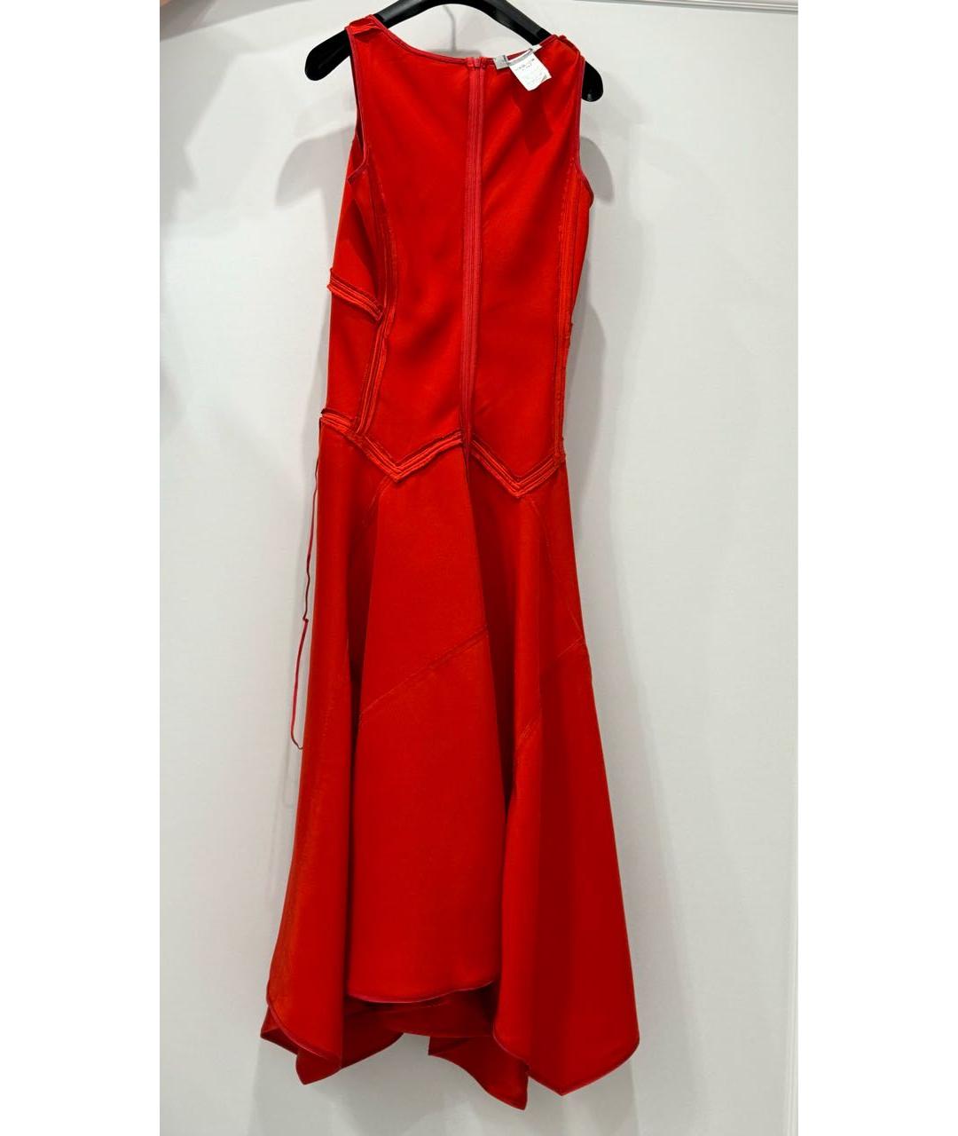 'S MAX MARA Красное вискозное коктейльное платье, фото 3