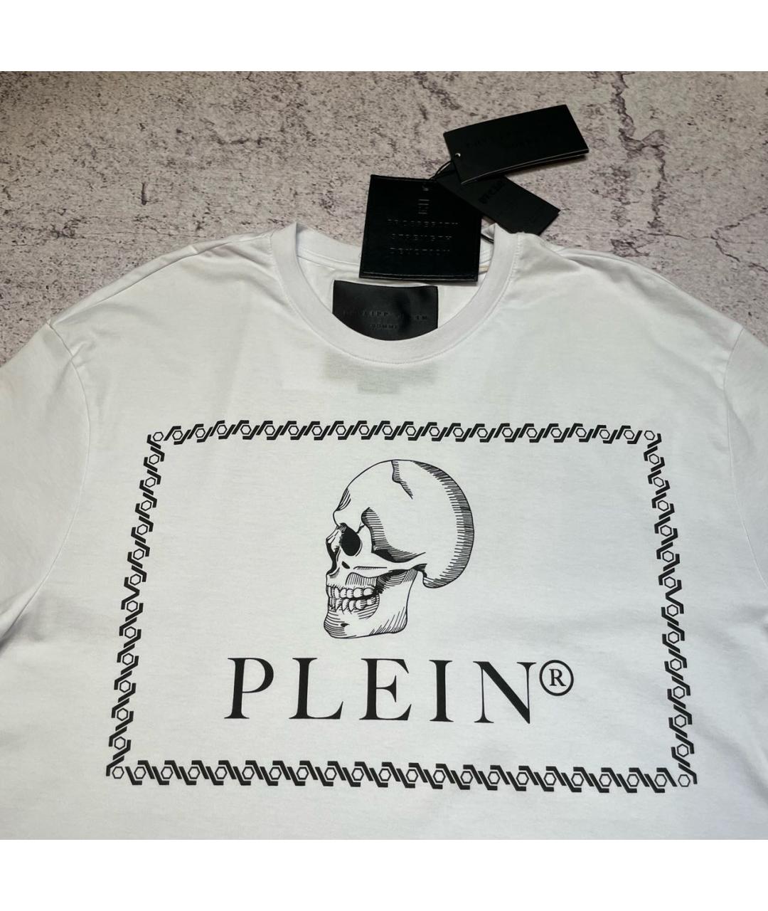 PHILIPP PLEIN Белая хлопковая футболка, фото 3