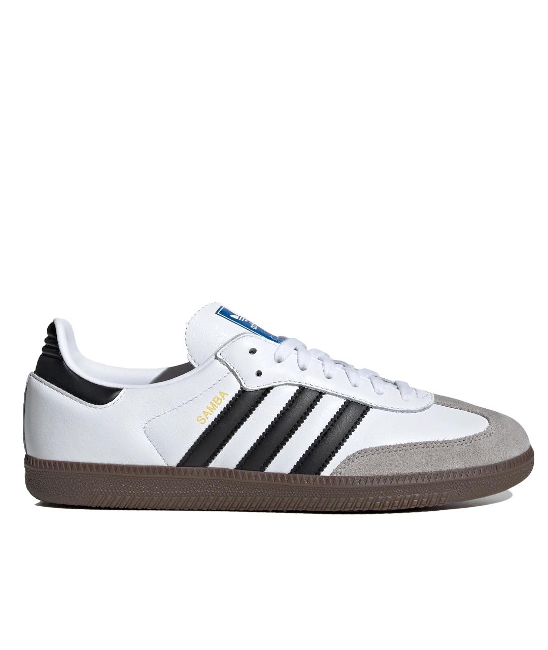 ADIDAS Белые кожаные кроссовки, фото 1