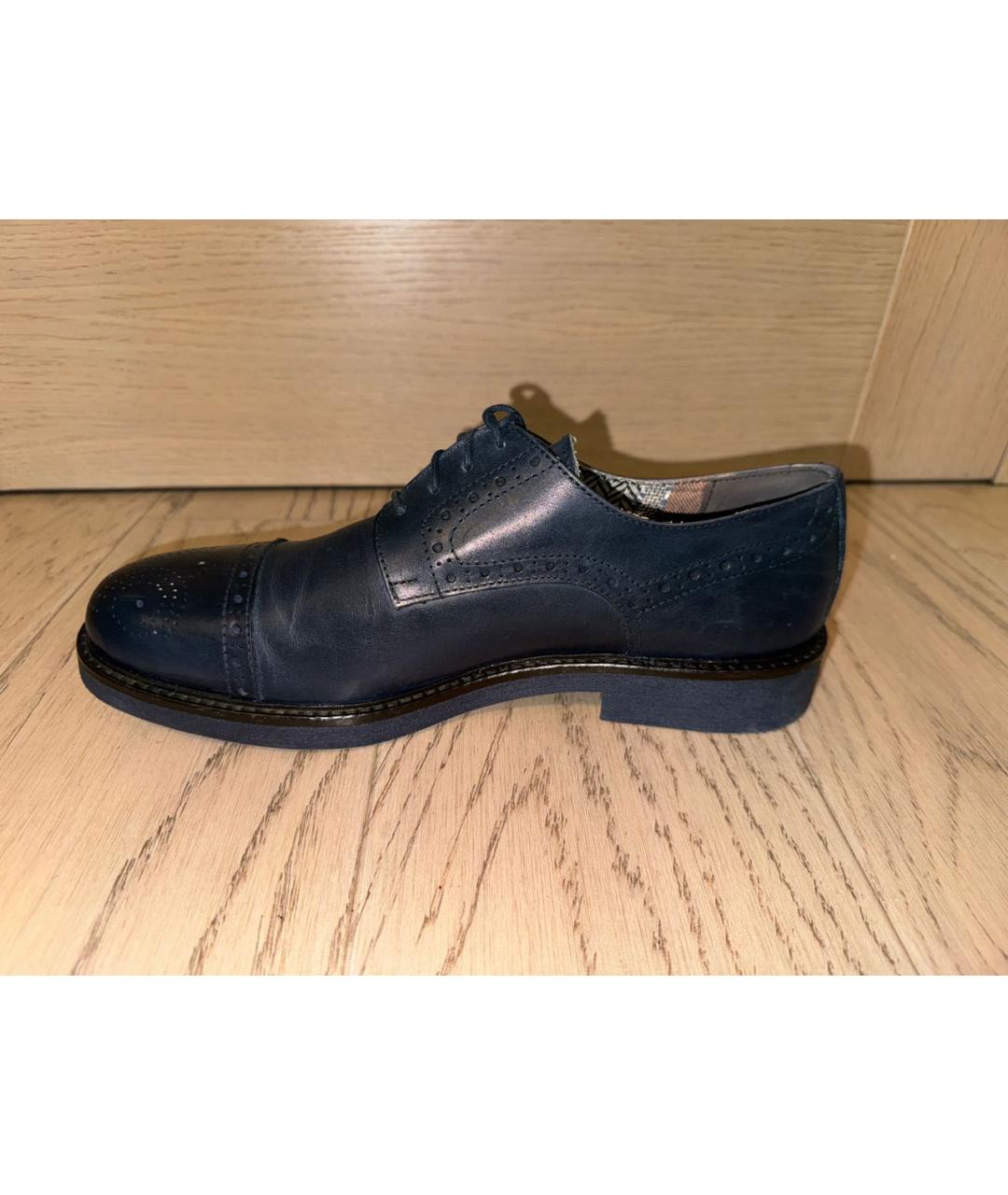 POLLINI Темно-синие кожаные туфли, фото 4