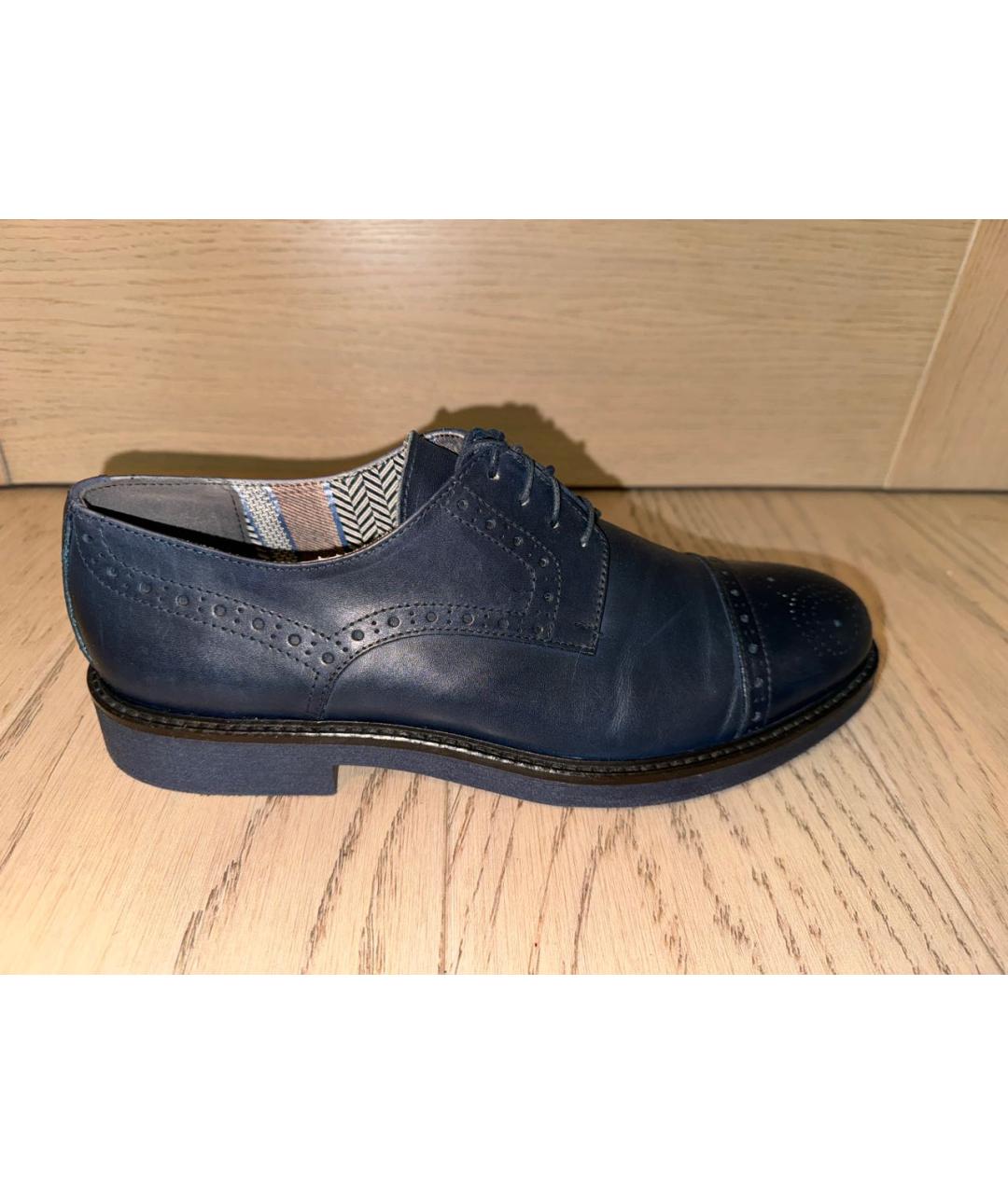 POLLINI Темно-синие кожаные туфли, фото 8