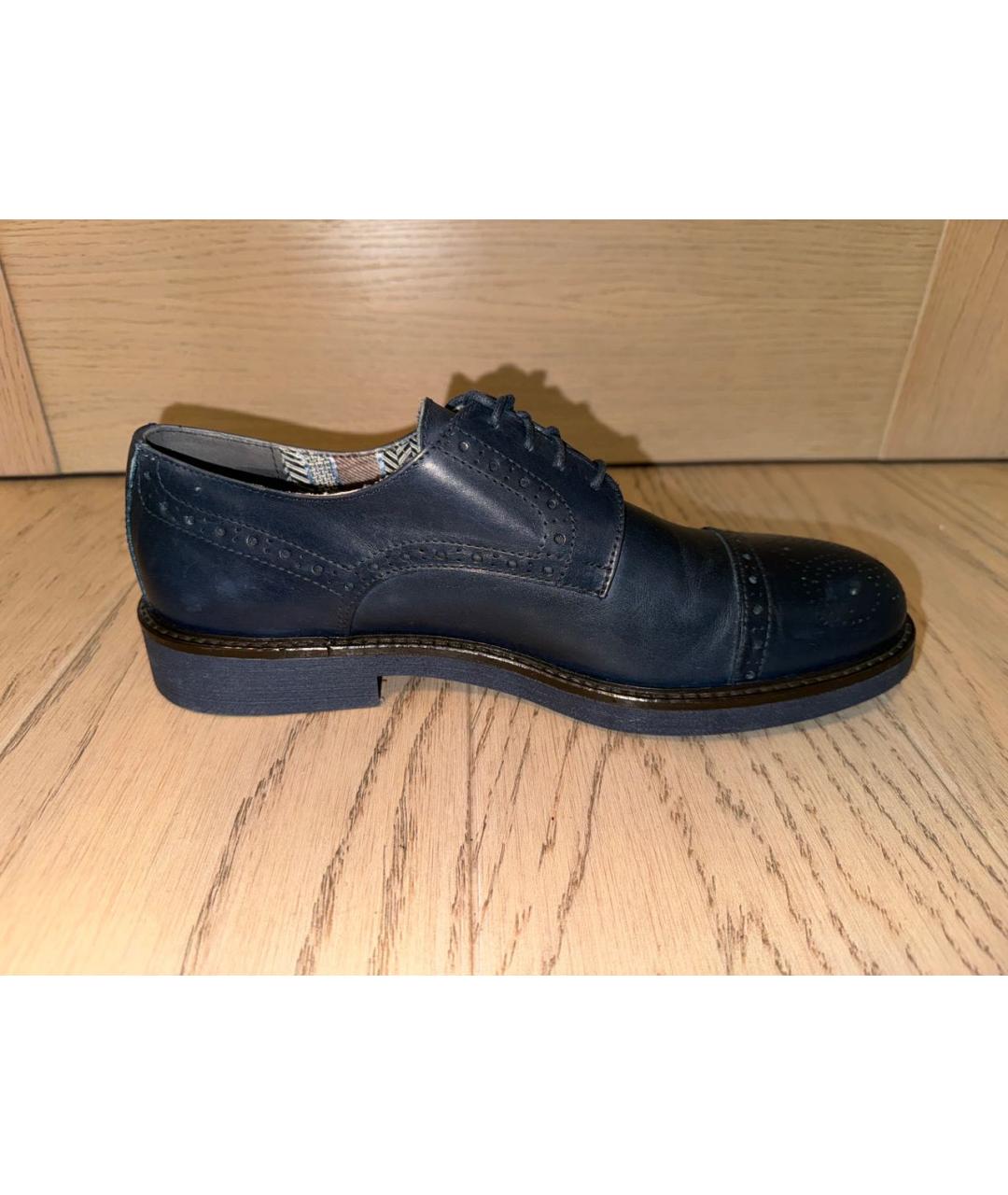 POLLINI Темно-синие кожаные туфли, фото 6