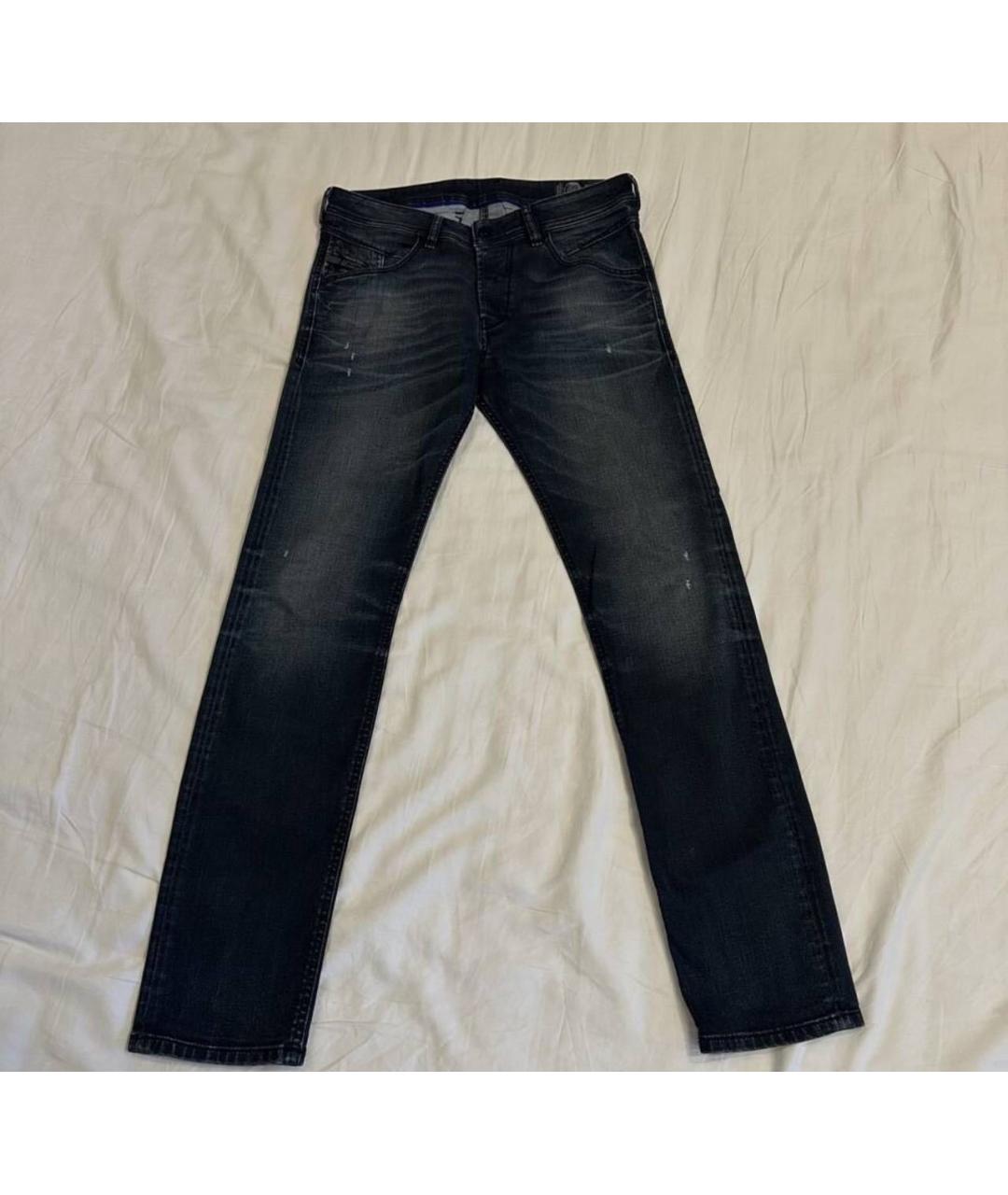 DIESEL Темно-синие хлопковые джинсы скинни, фото 9