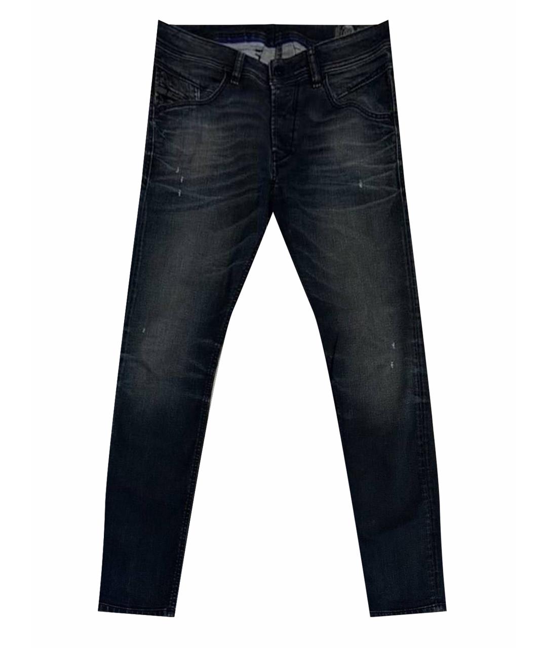 DIESEL Темно-синие хлопковые джинсы скинни, фото 1