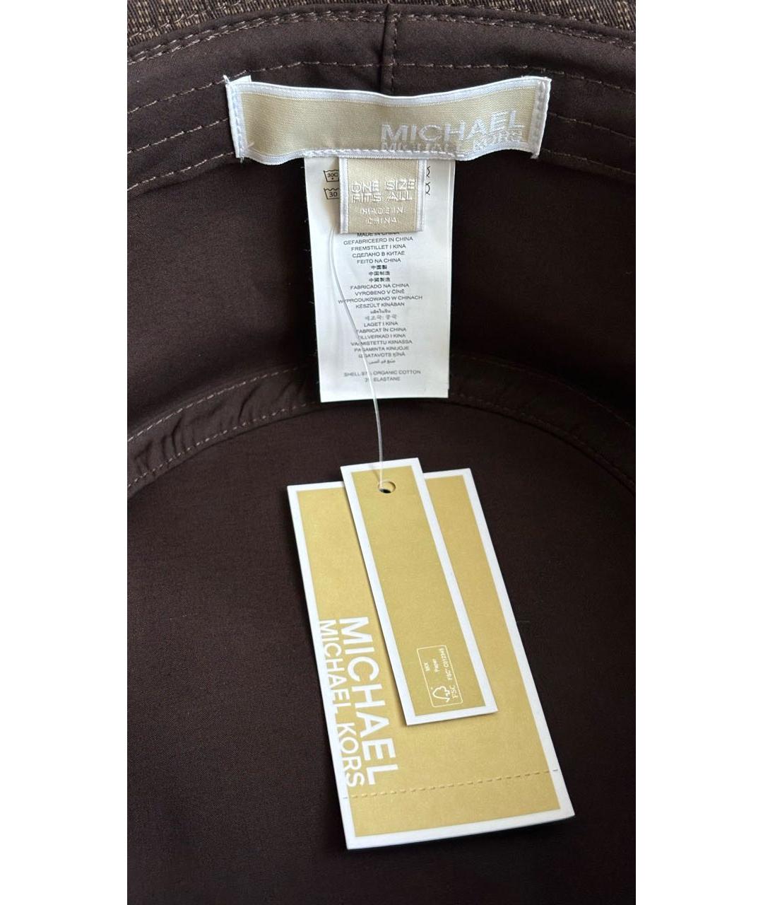 MICHAEL MICHAEL KORS Коричневая хлопковая панама, фото 6