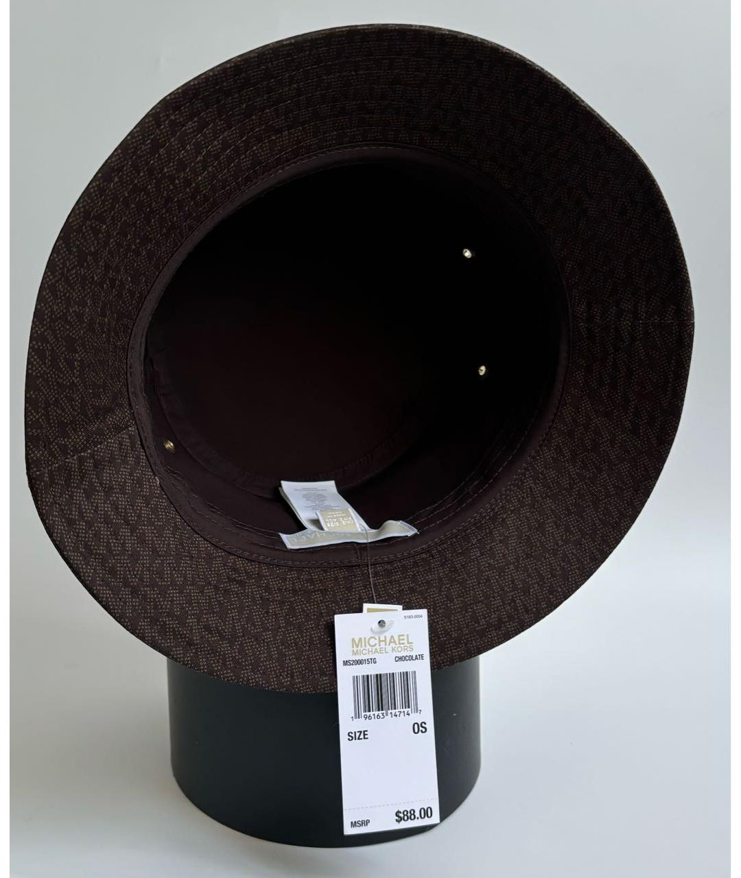 MICHAEL MICHAEL KORS Коричневая хлопковая панама, фото 5