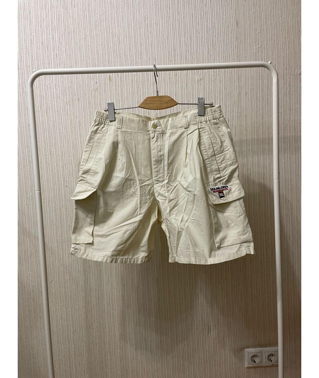 BURBERRY Бежевые хлопковые шорты, фото 5