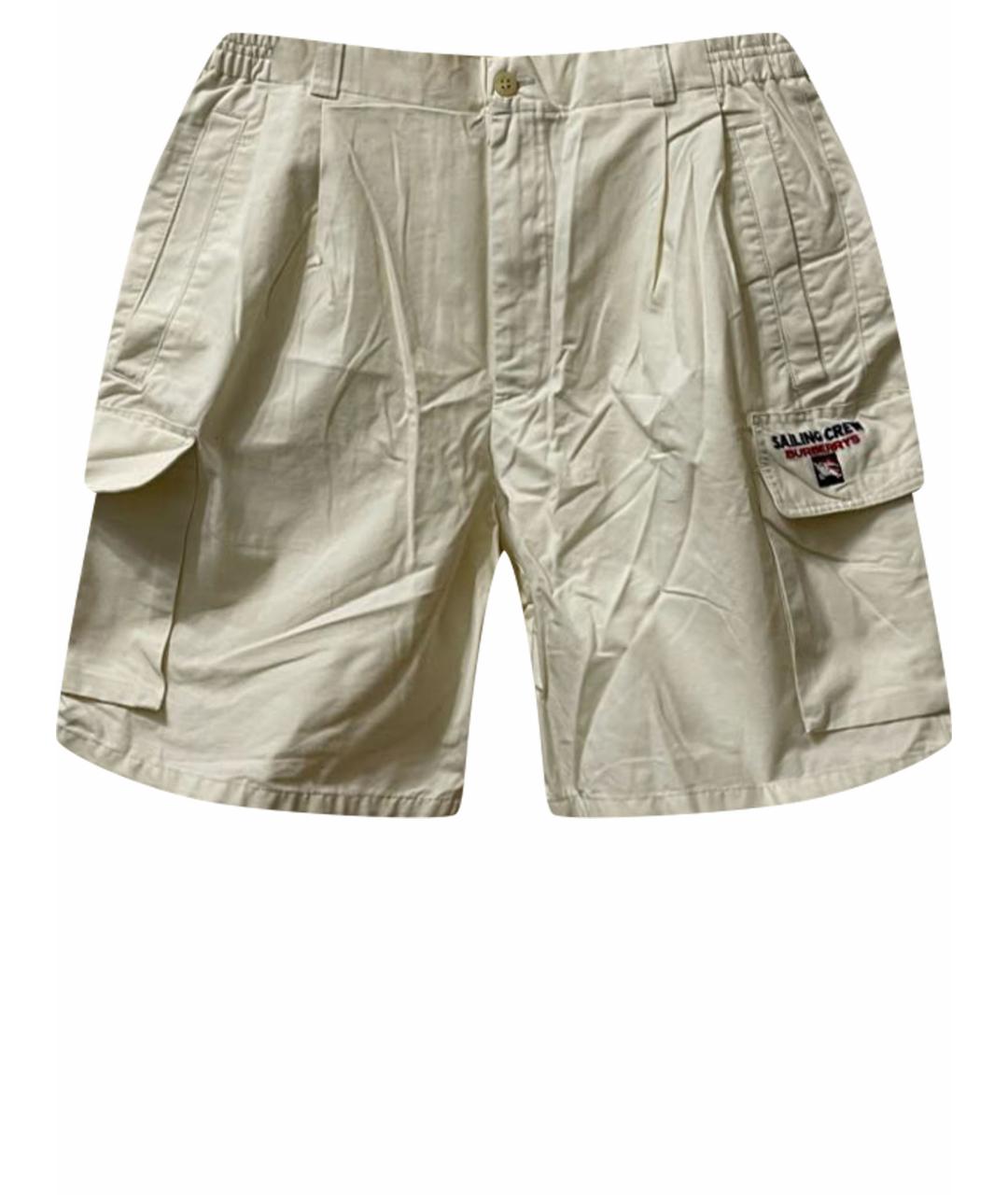 BURBERRY Бежевые хлопковые шорты, фото 1