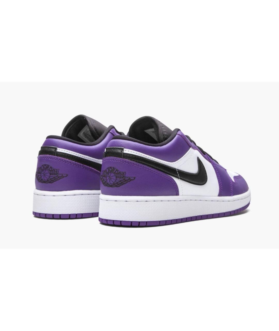 JORDAN Фиолетовые кожаные низкие кроссовки / кеды, фото 2