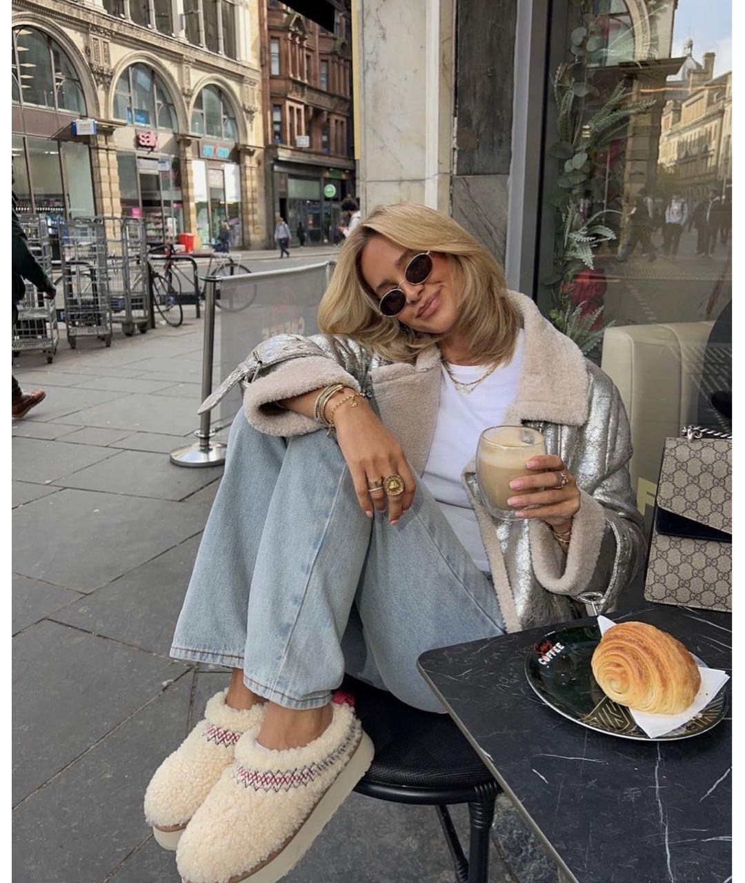 UGG Бежевые мюли, фото 4