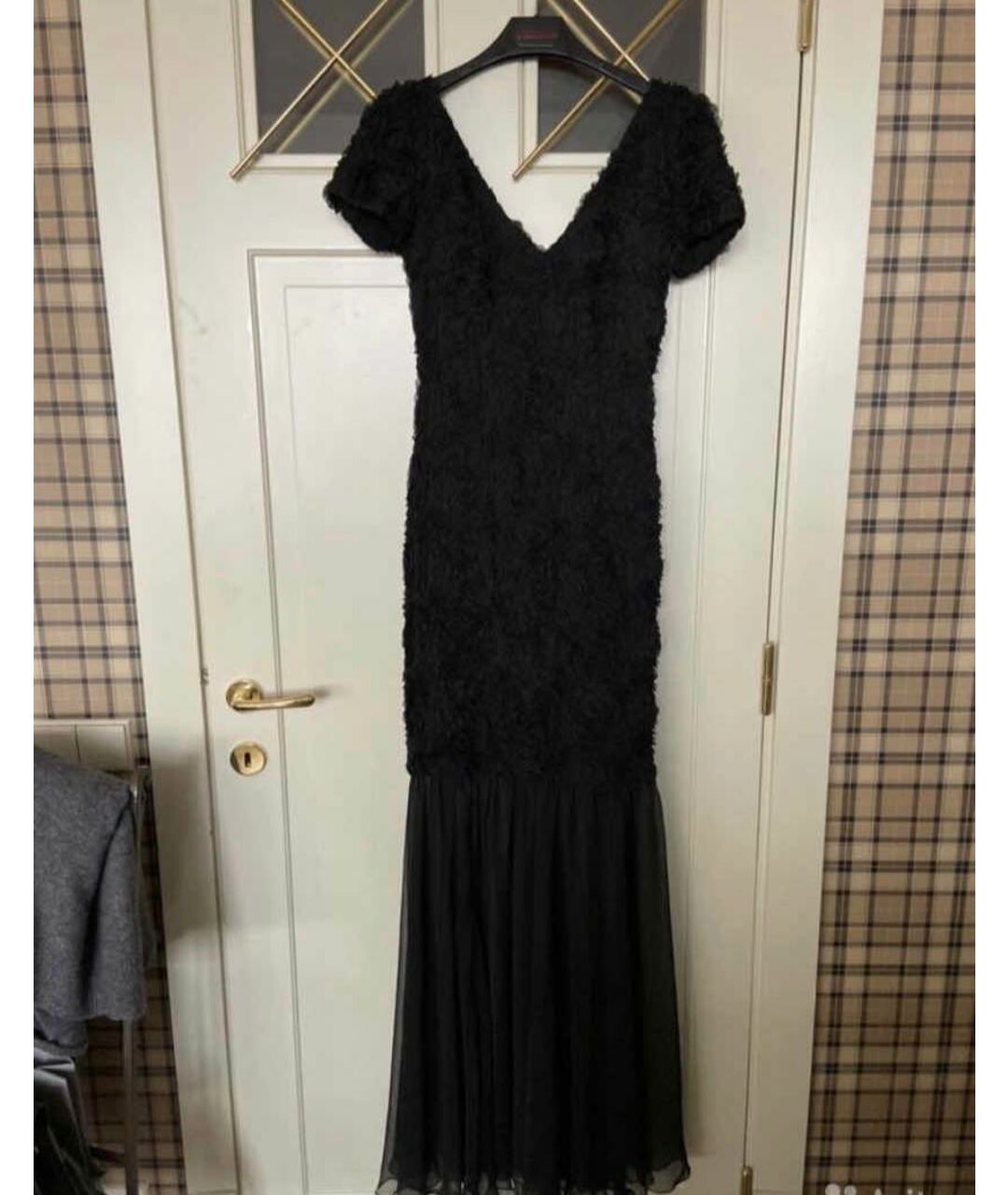 BLUMARINE Черное синтетическое вечернее платье, фото 5
