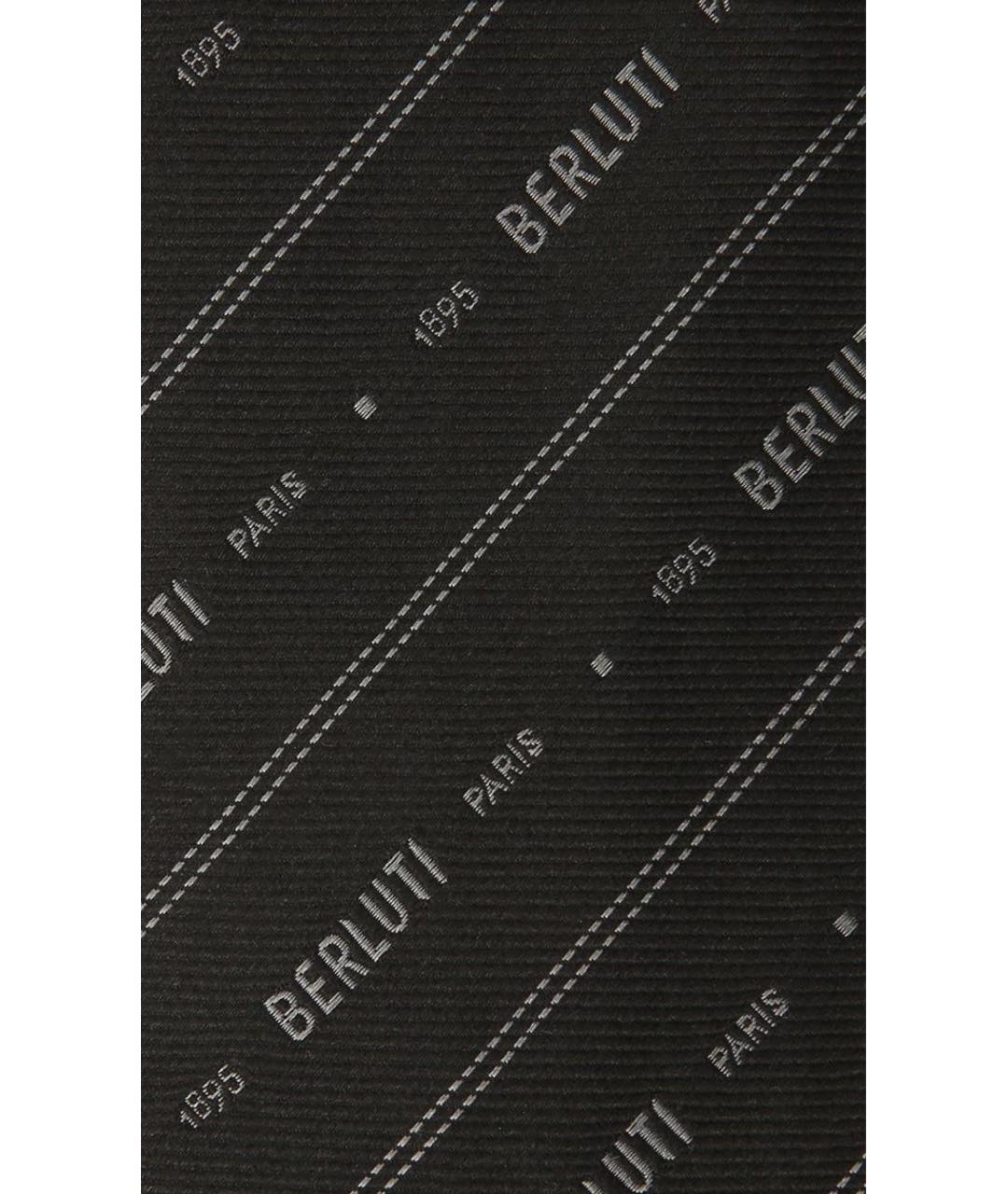 BERLUTI Черный шелковый галстук, фото 3