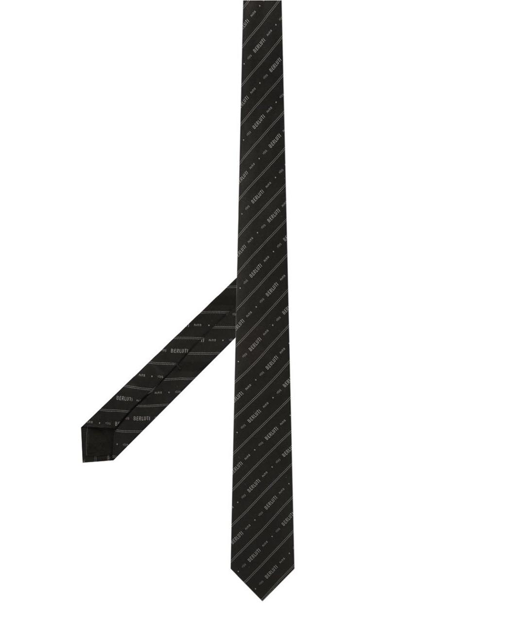 BERLUTI Черный шелковый галстук, фото 2