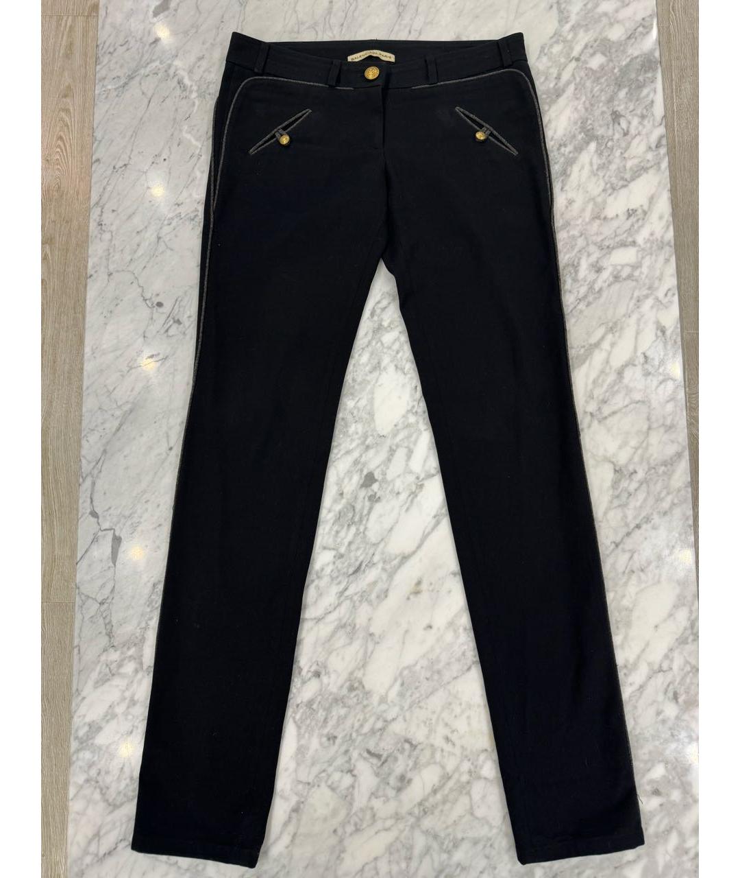 BALENCIAGA Черные хлопковые прямые брюки, фото 5