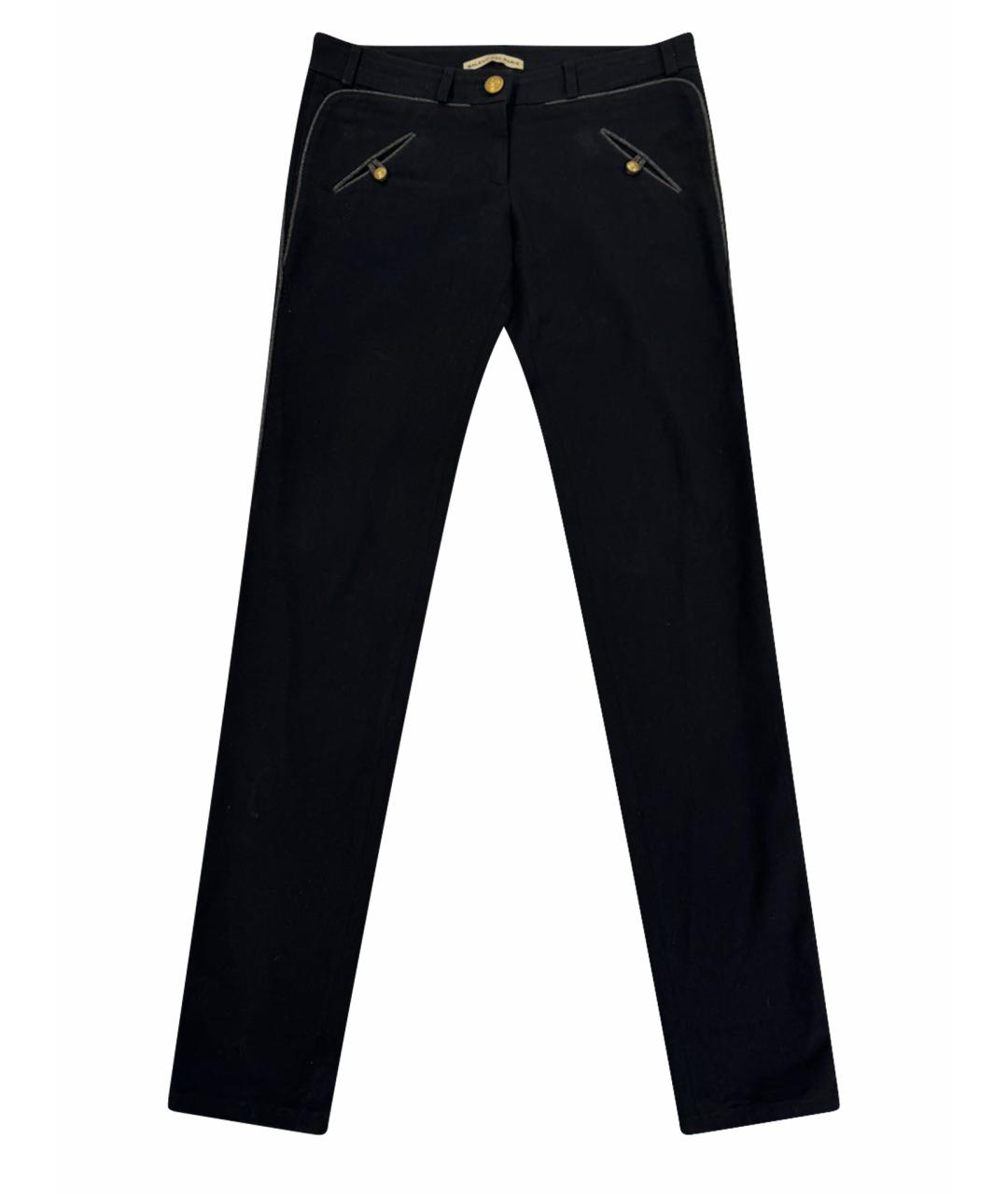 BALENCIAGA Черные хлопковые прямые брюки, фото 1