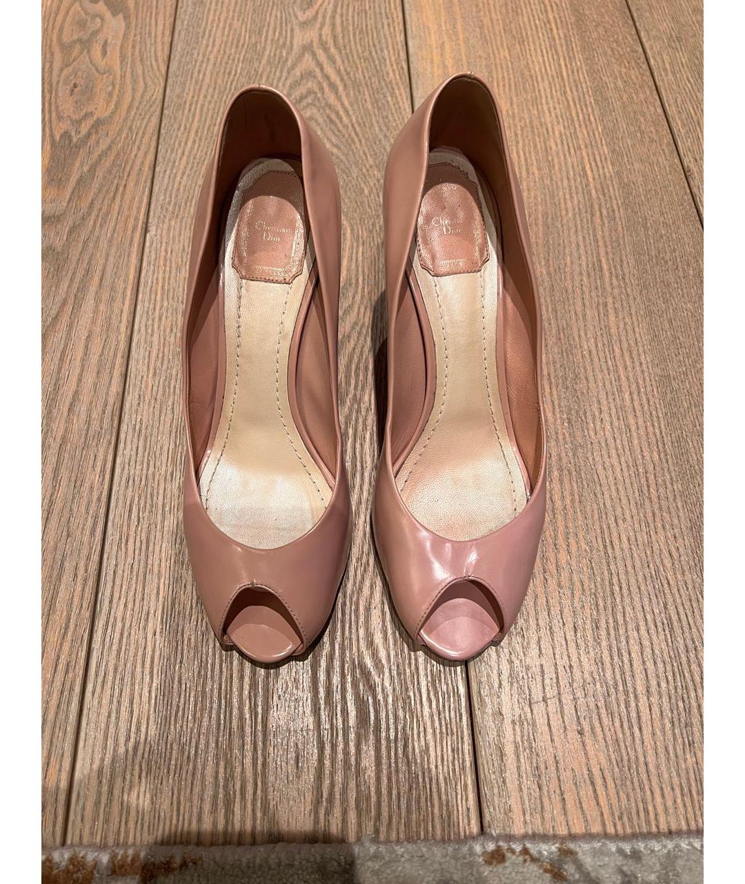 CHRISTIAN DIOR Розовые туфли из лакированной кожи, фото 3