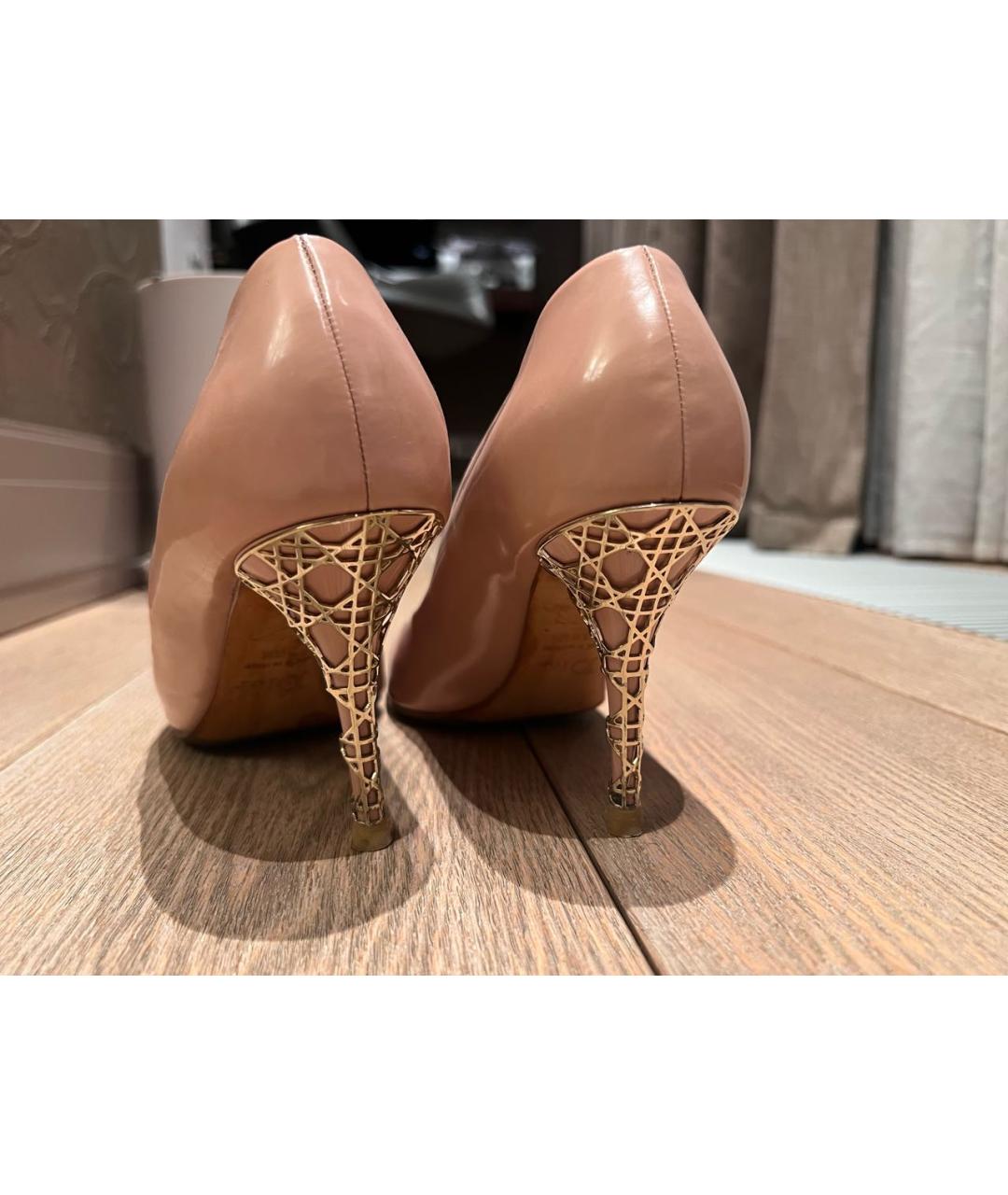 CHRISTIAN DIOR Розовые туфли из лакированной кожи, фото 4