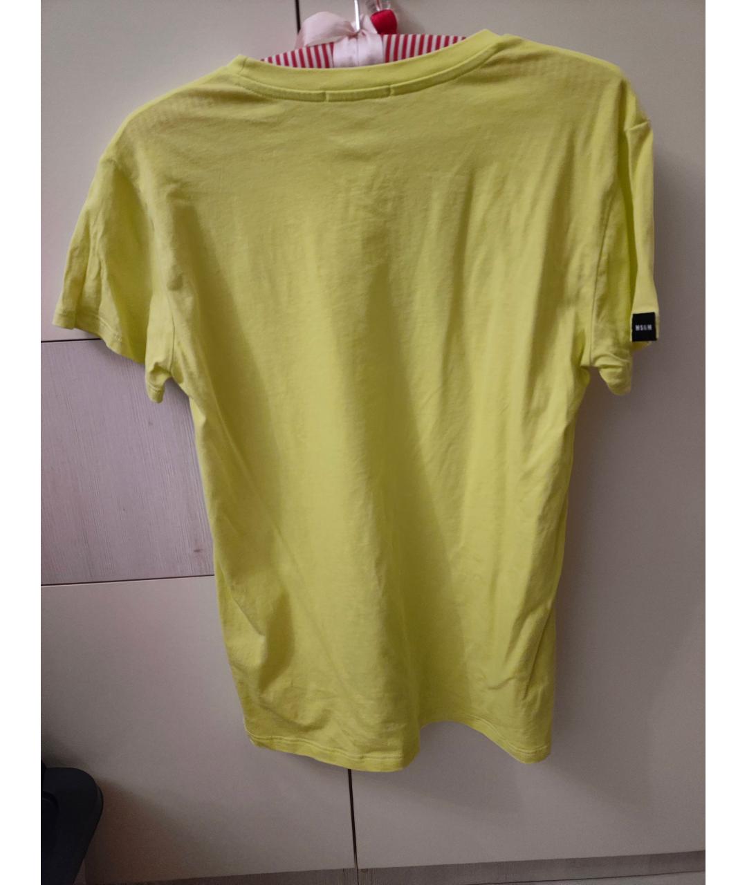 MSGM Желтый хлопковый детская футболка / топ, фото 2