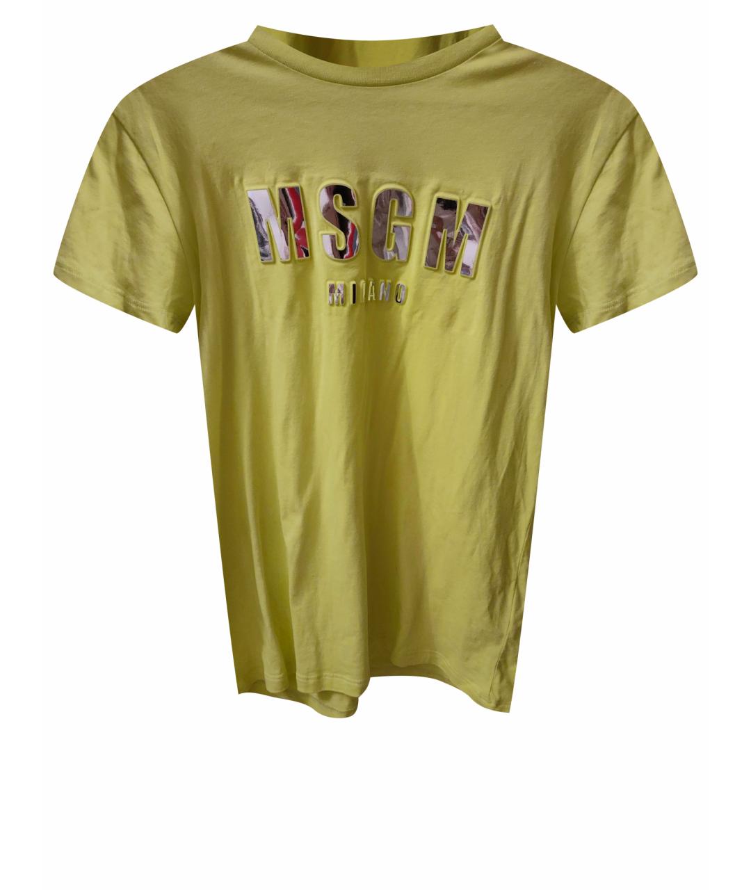 MSGM Желтый хлопковый детская футболка / топ, фото 1
