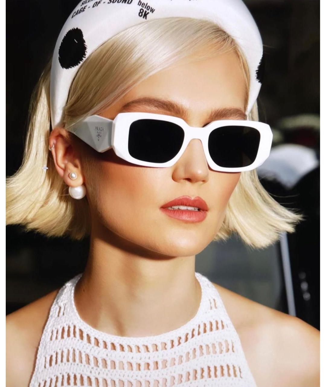 PRADA Белые солнцезащитные очки, фото 8