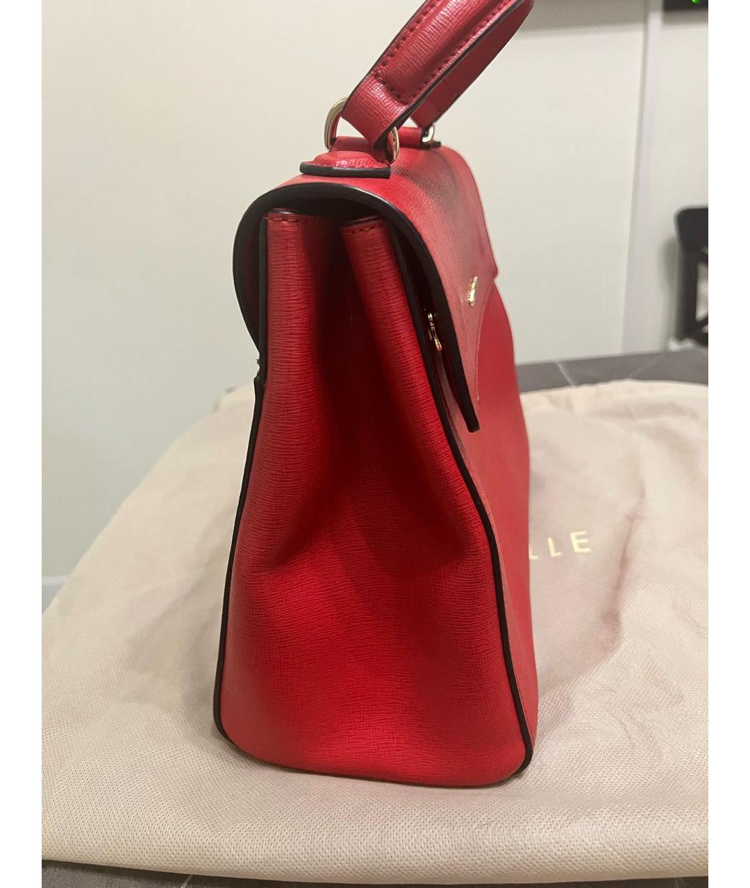 COCCINELLE Красная кожаная сумка с короткими ручками, фото 2