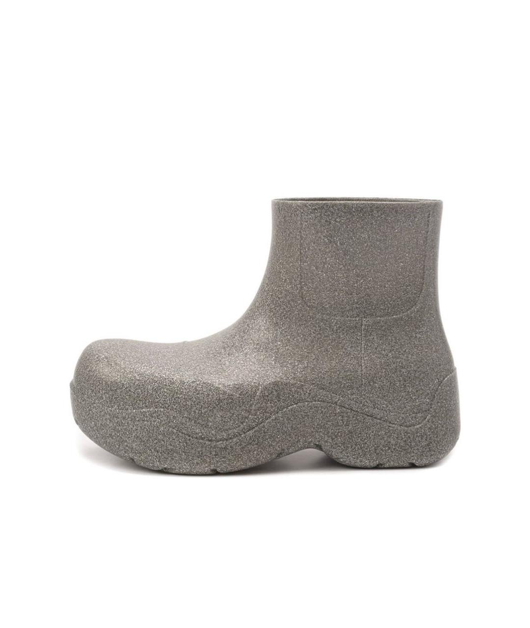 BOTTEGA VENETA Серебряные резиновые сапоги, фото 7