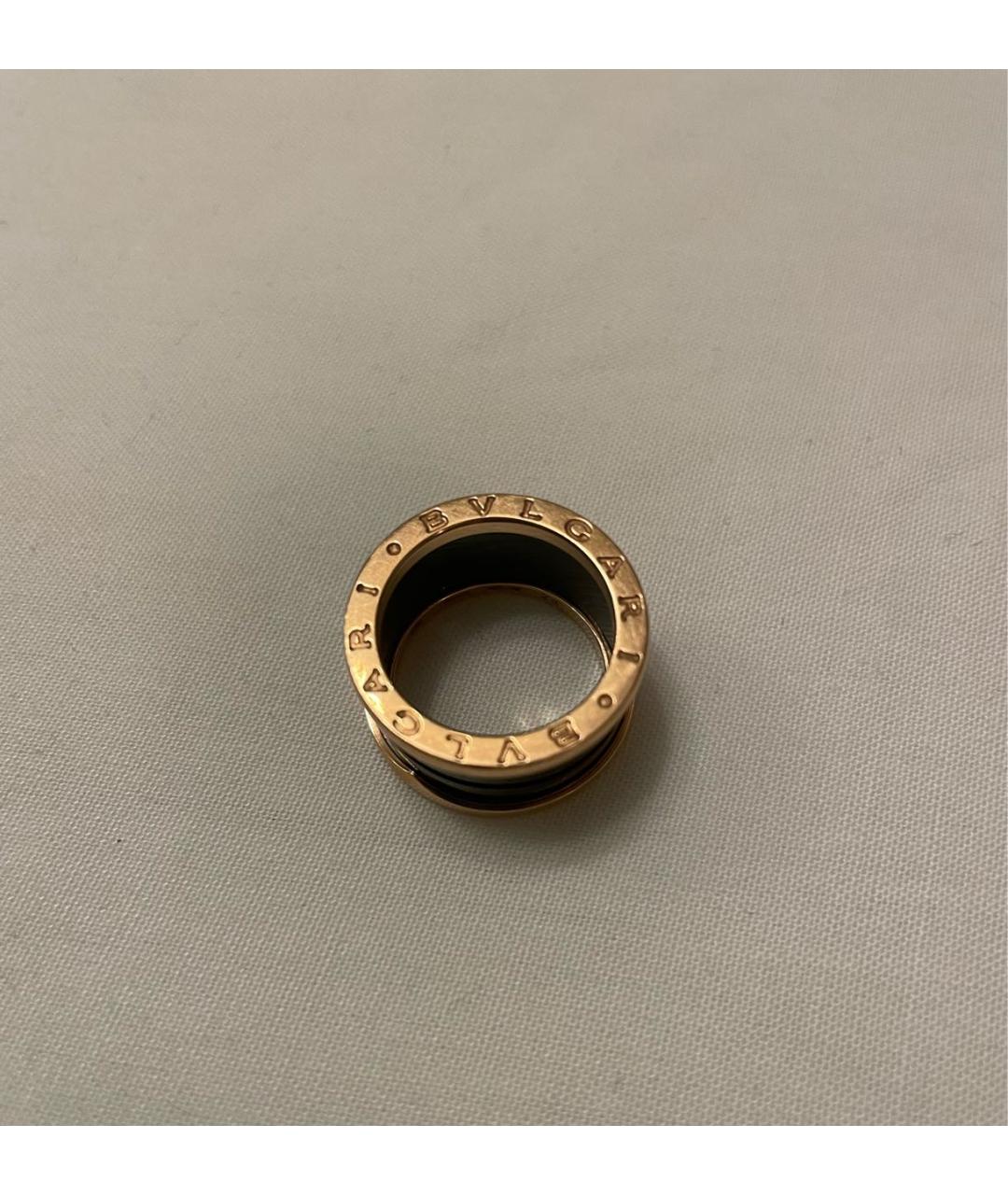 BVLGARI Черное кольцо из розового золота, фото 2