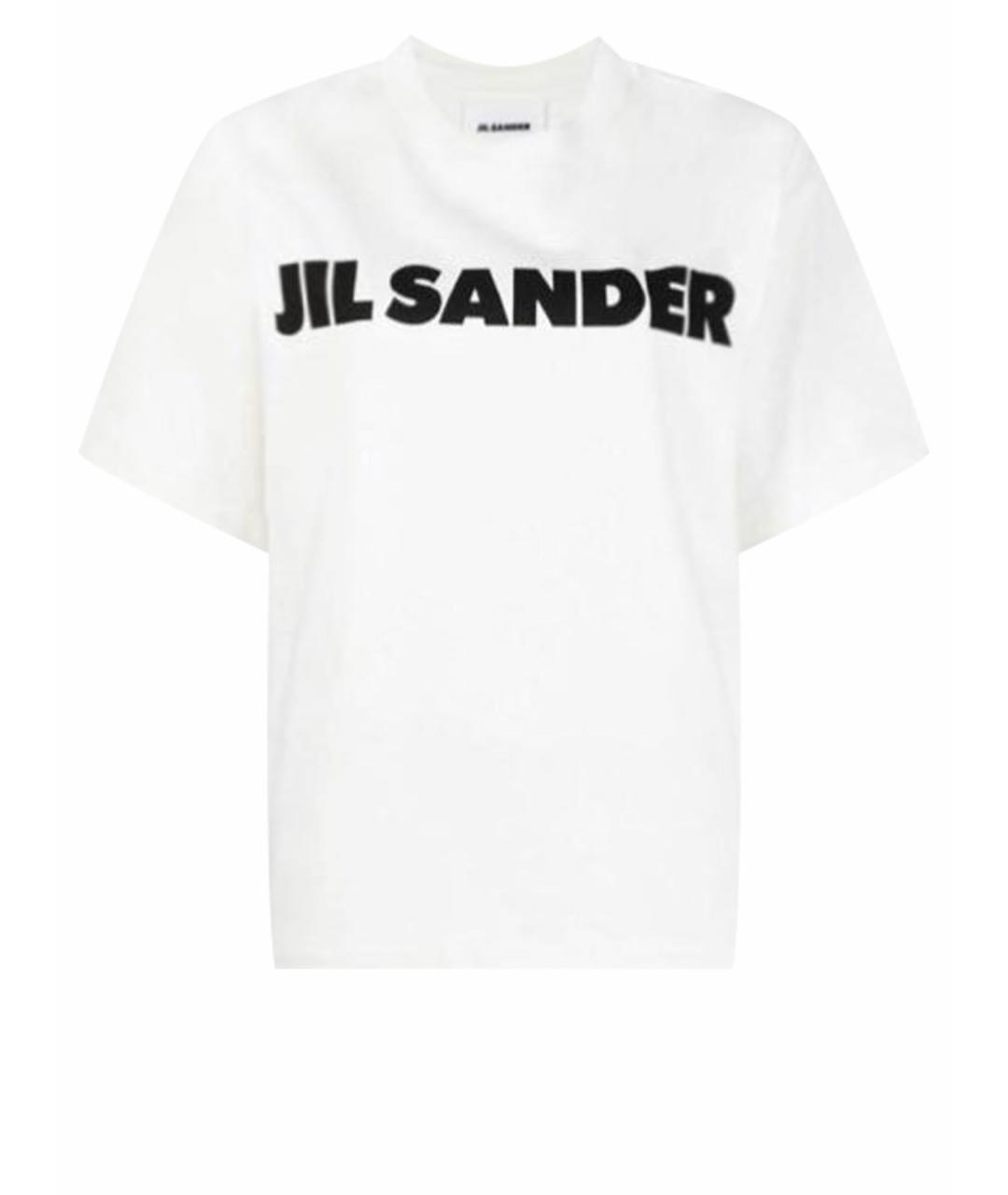 JIL SANDER Белая хлопковая футболка, фото 1