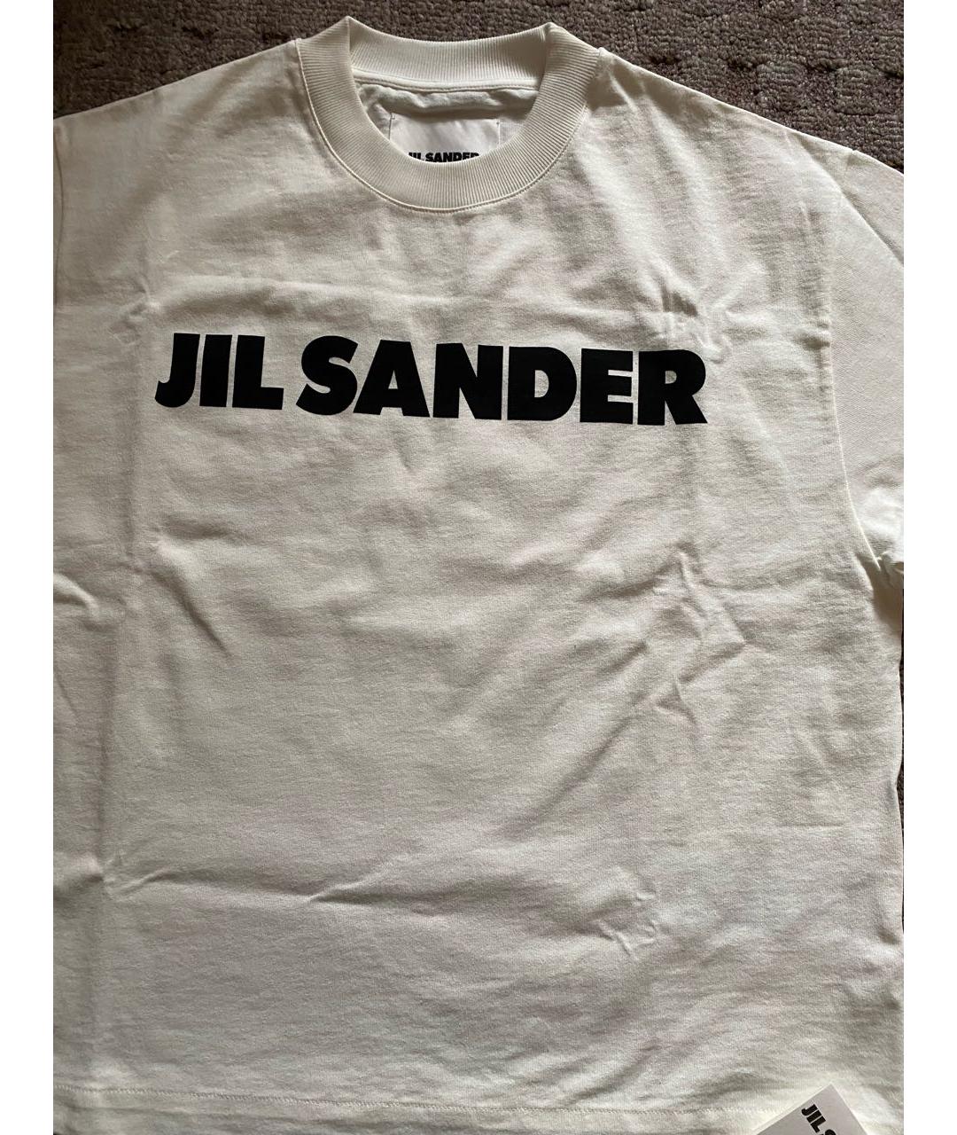 JIL SANDER Белая хлопковая футболка, фото 4