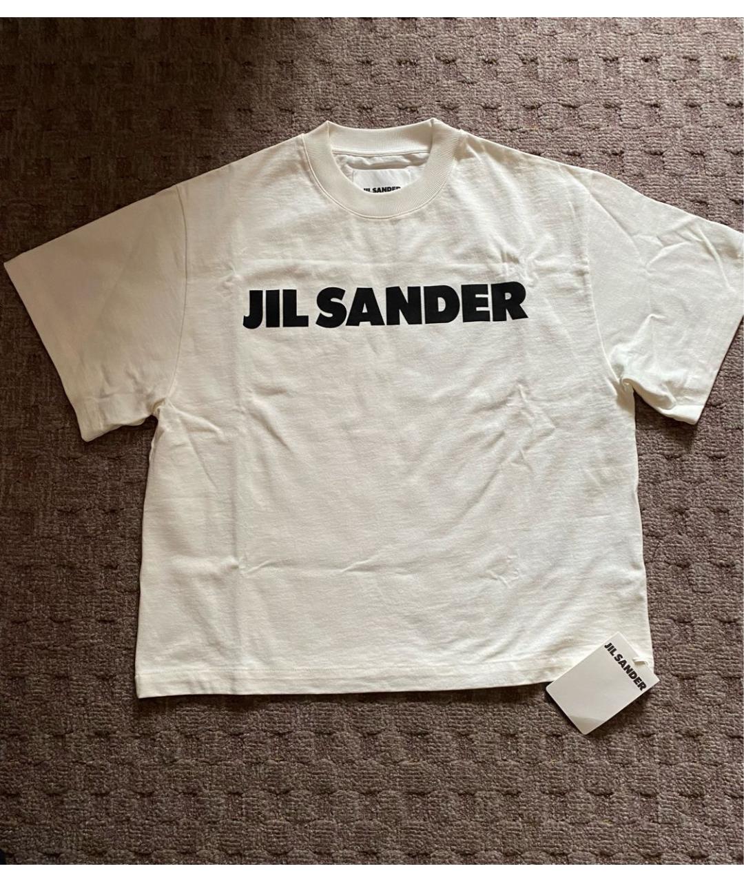 JIL SANDER Белая хлопковая футболка, фото 3