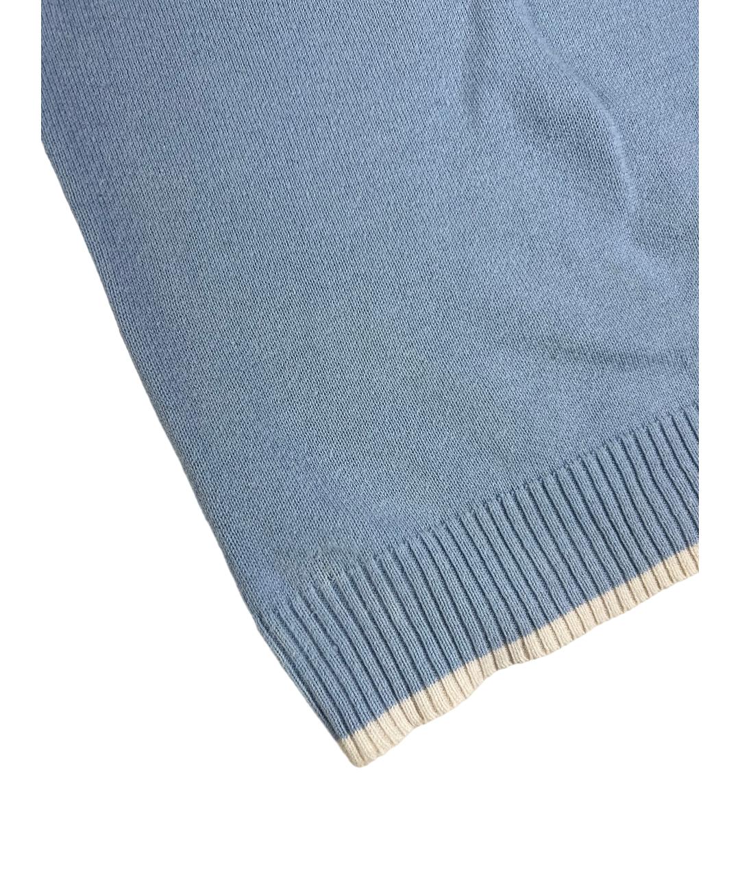 SAINT LAURENT Голубой хлопковый джемпер / свитер, фото 5