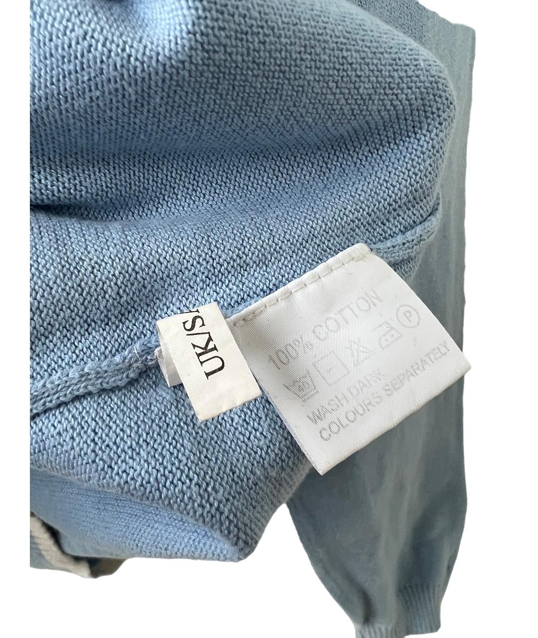 SAINT LAURENT Голубой хлопковый джемпер / свитер, фото 2