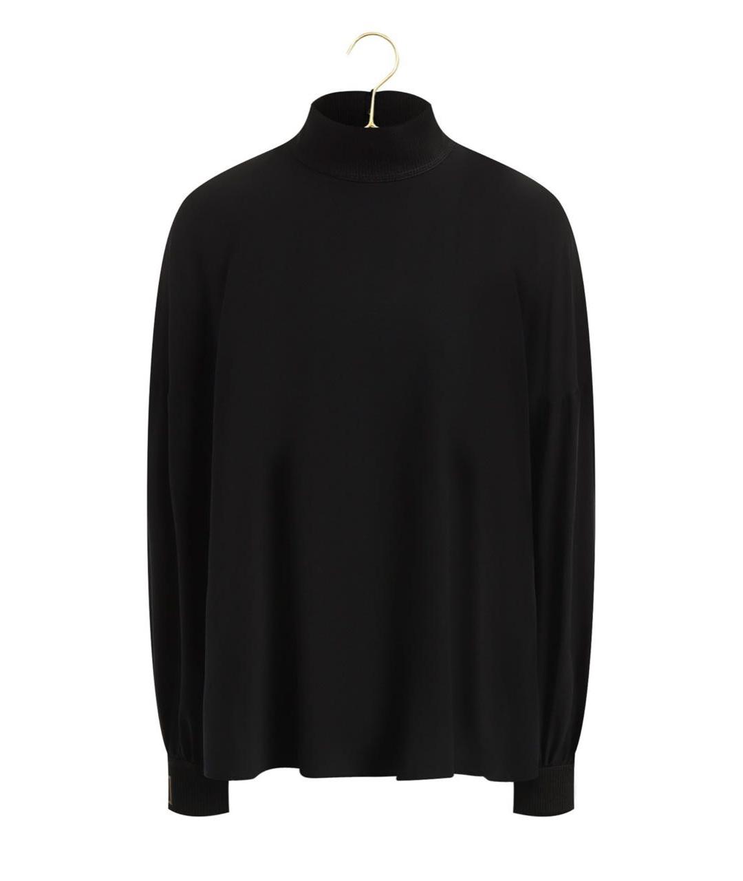 FENDI Черная шелковая блузы, фото 7