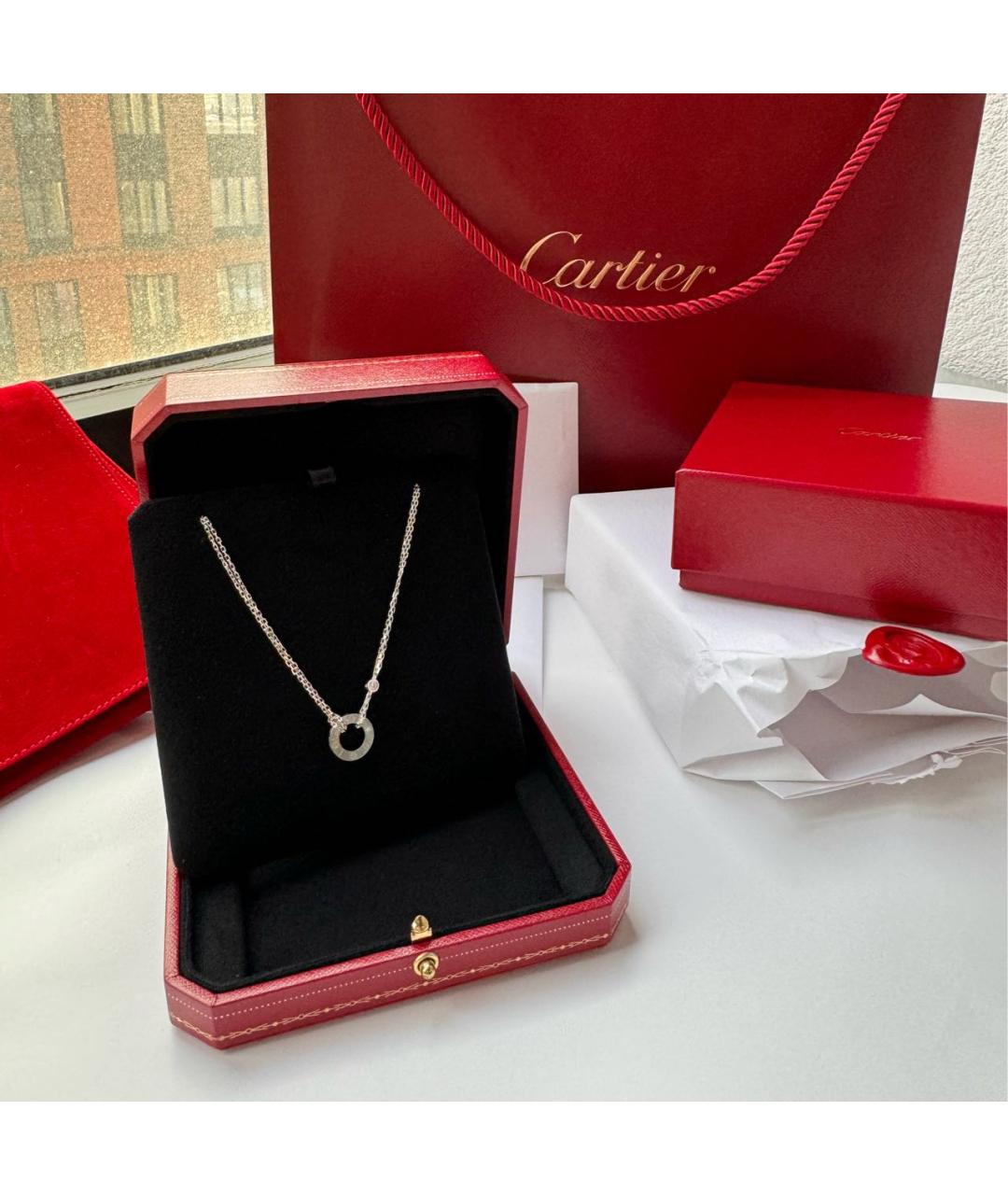 CARTIER Белое колье из белого золота, фото 2