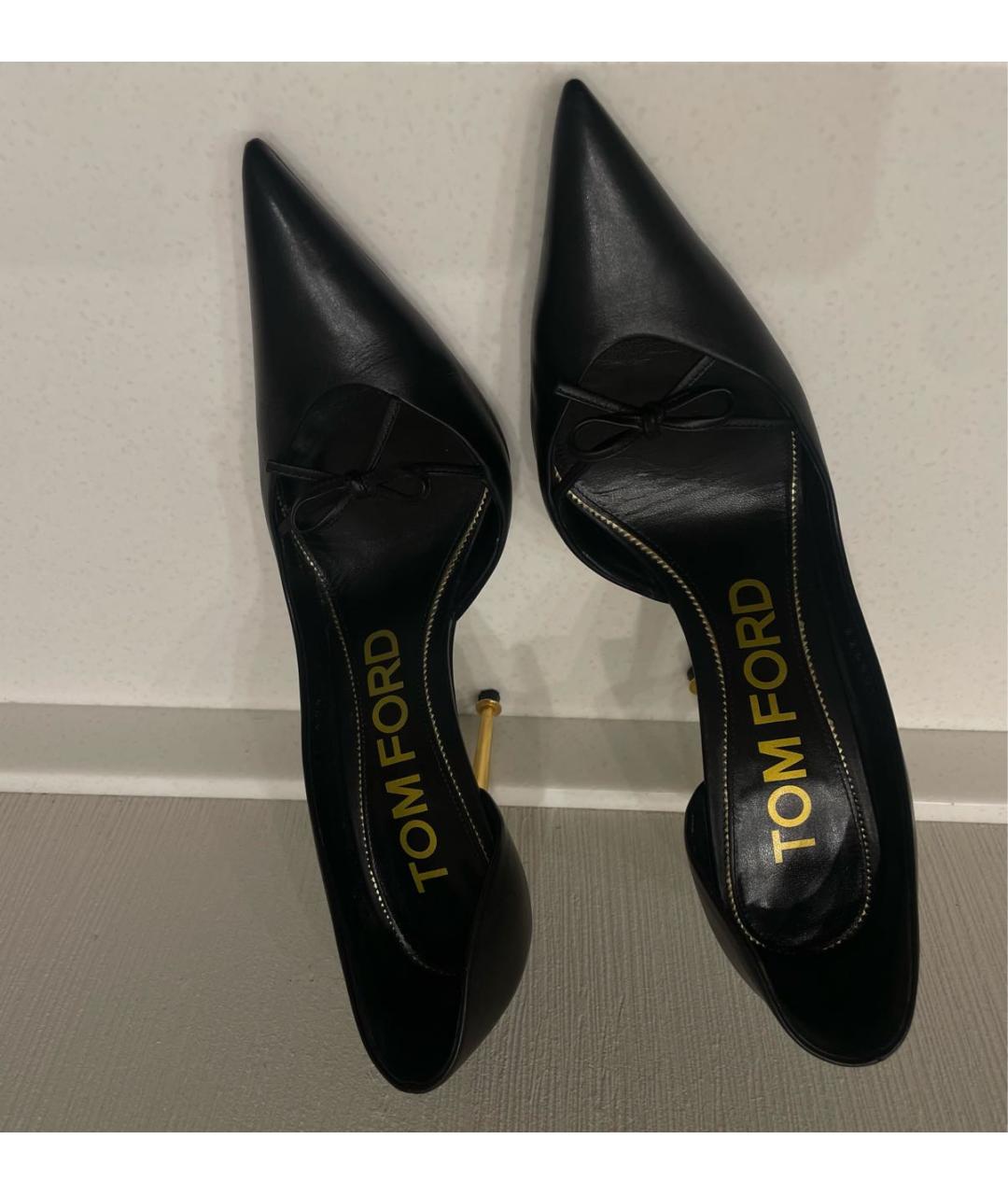 TOM FORD Черные кожаные туфли, фото 3