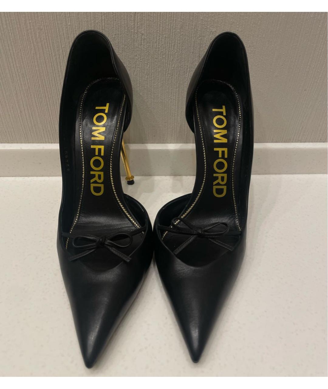 TOM FORD Черные кожаные туфли, фото 2