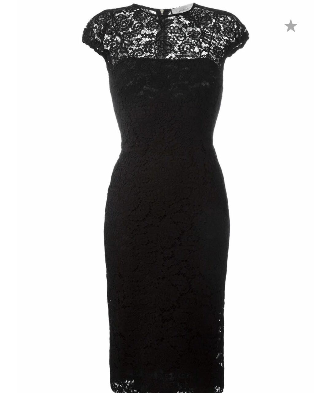VICTORIA BECKHAM Черное кружевное коктейльное платье, фото 1