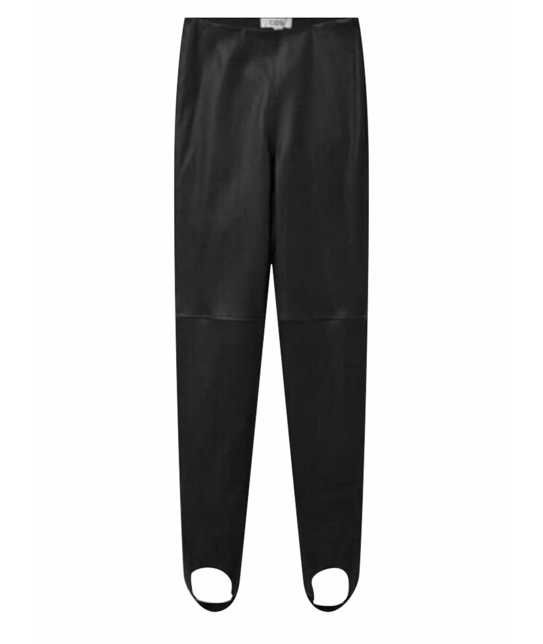 COS Черные кожаные брюки узкие, фото 1