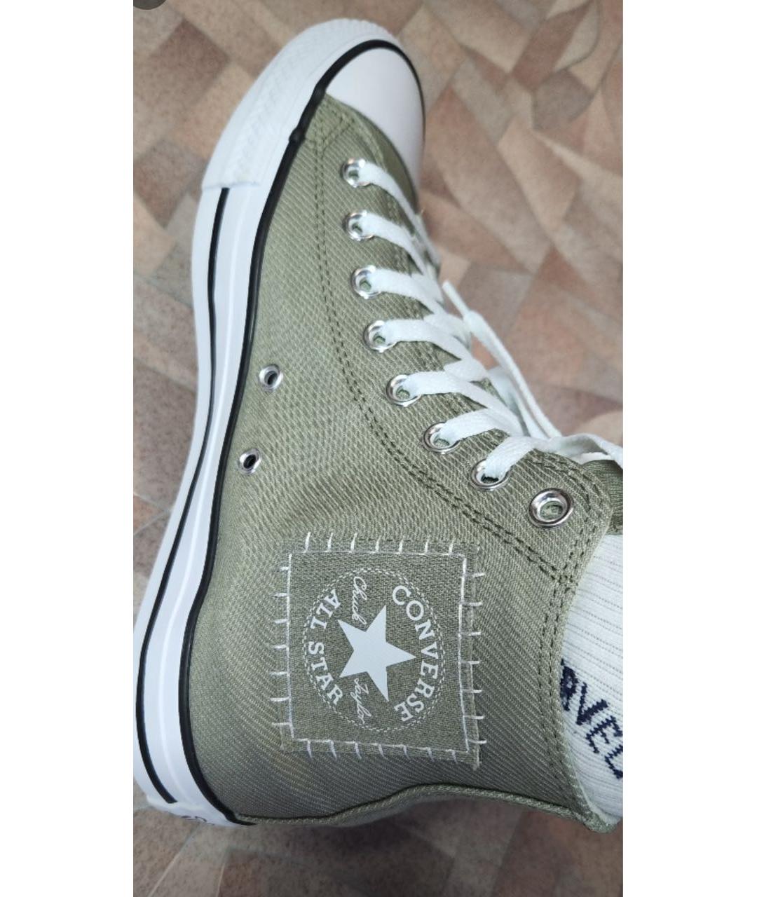 CONVERSE Зеленые текстильные кеды, фото 4