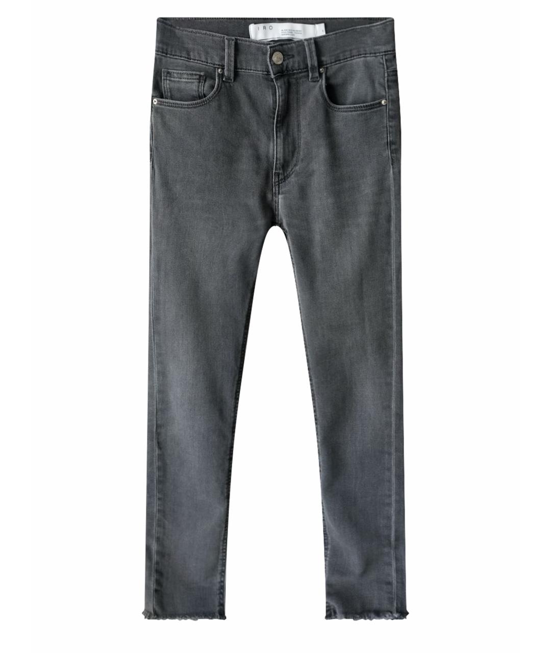 IRO Серые хлопко-эластановые джинсы слим, фото 1