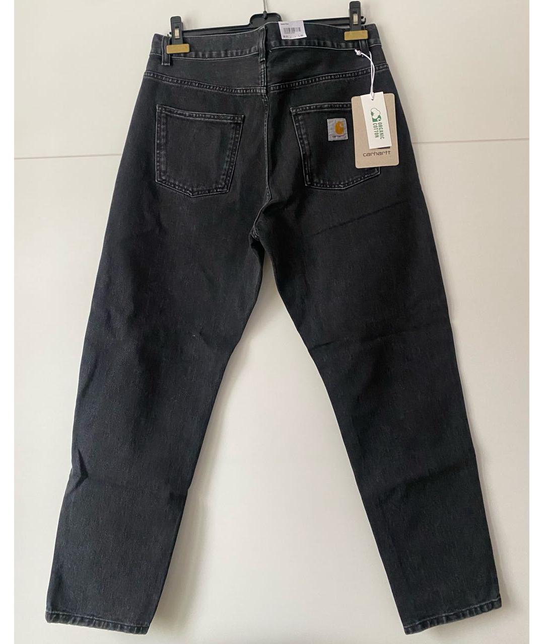 CARHARTT Антрацитовые хлопковые прямые джинсы, фото 2