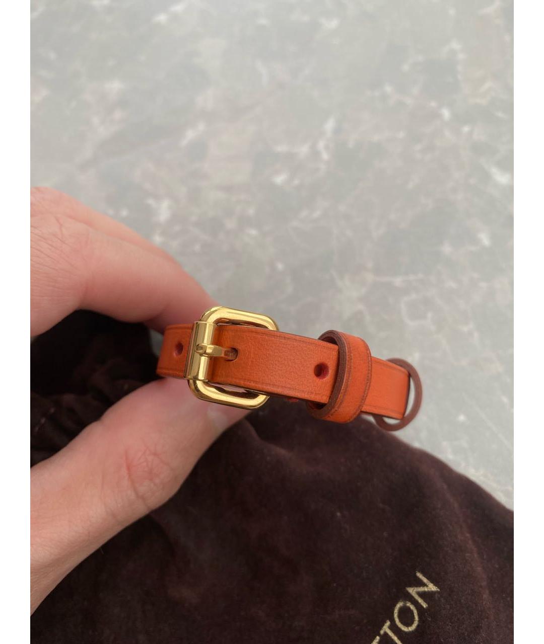 LOUIS VUITTON PRE-OWNED Оранжевый кожаный браслет, фото 3