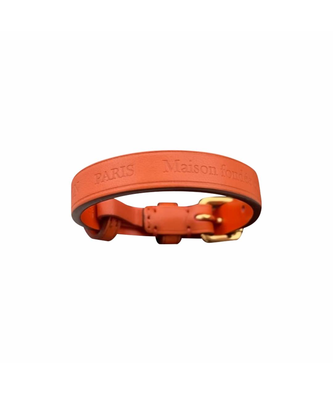 LOUIS VUITTON PRE-OWNED Оранжевый кожаный браслет, фото 1